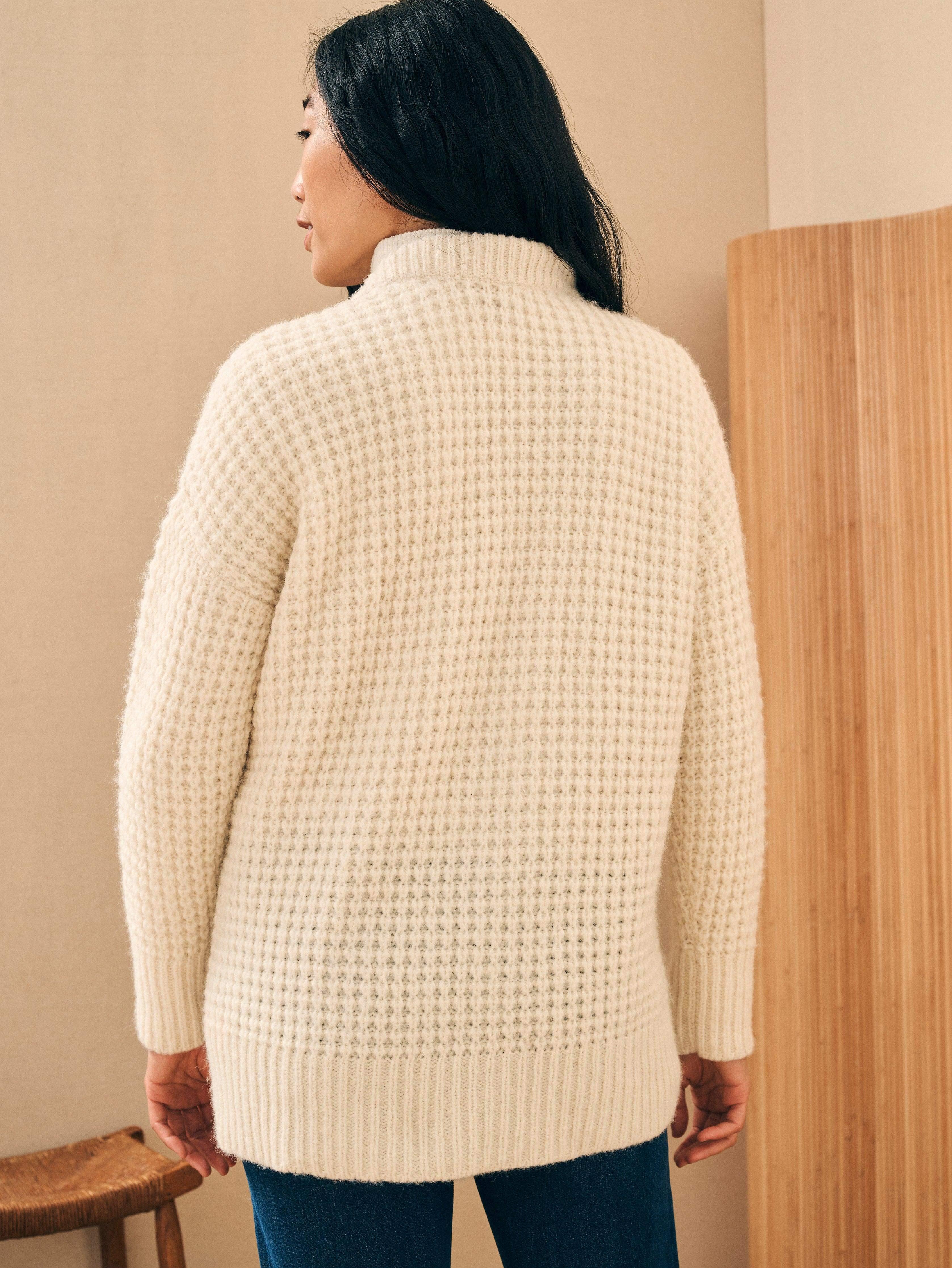 Frost Waffle Cardigan - Cream