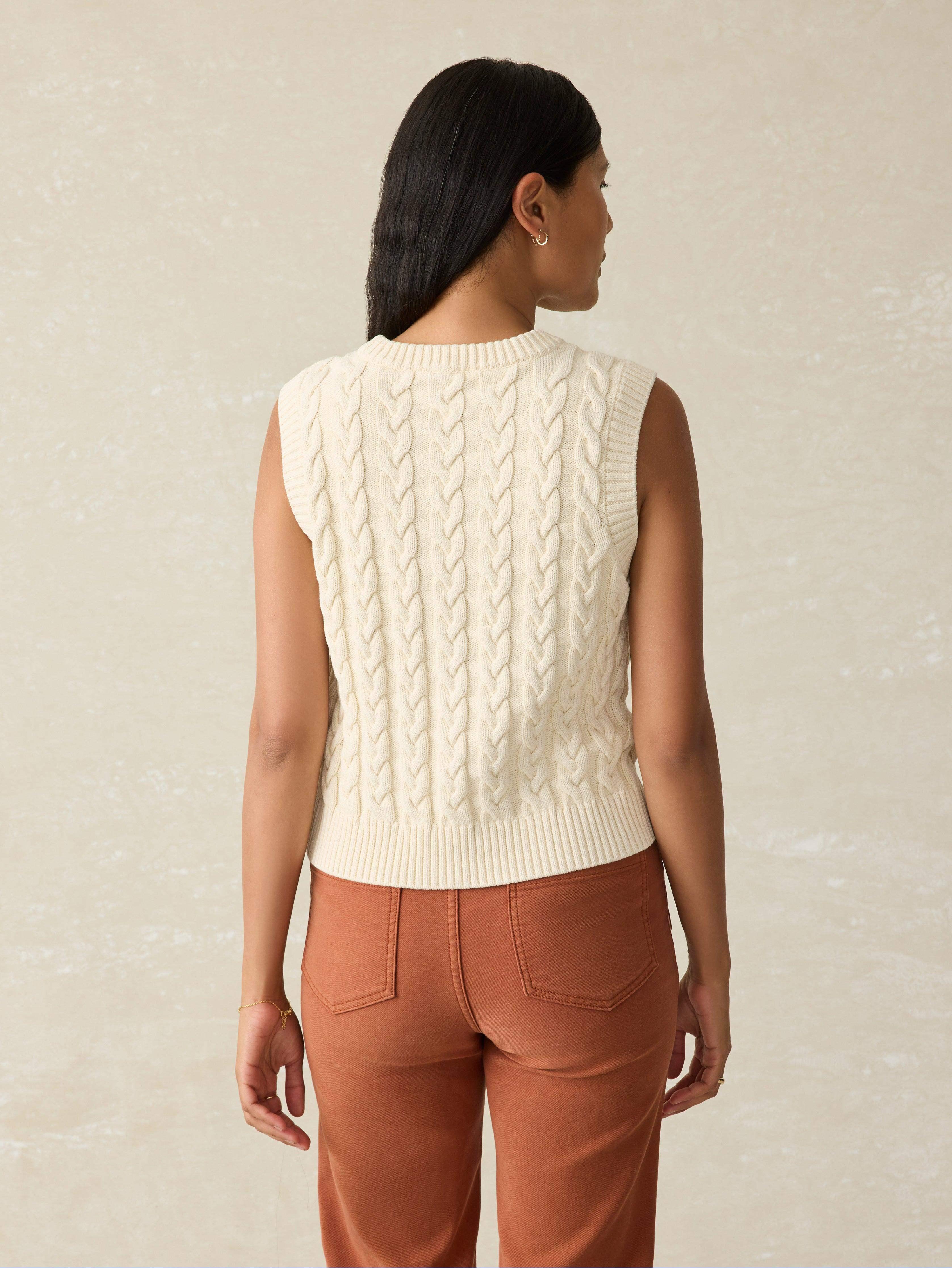 Sunwashed Sweater Vest - White Shell