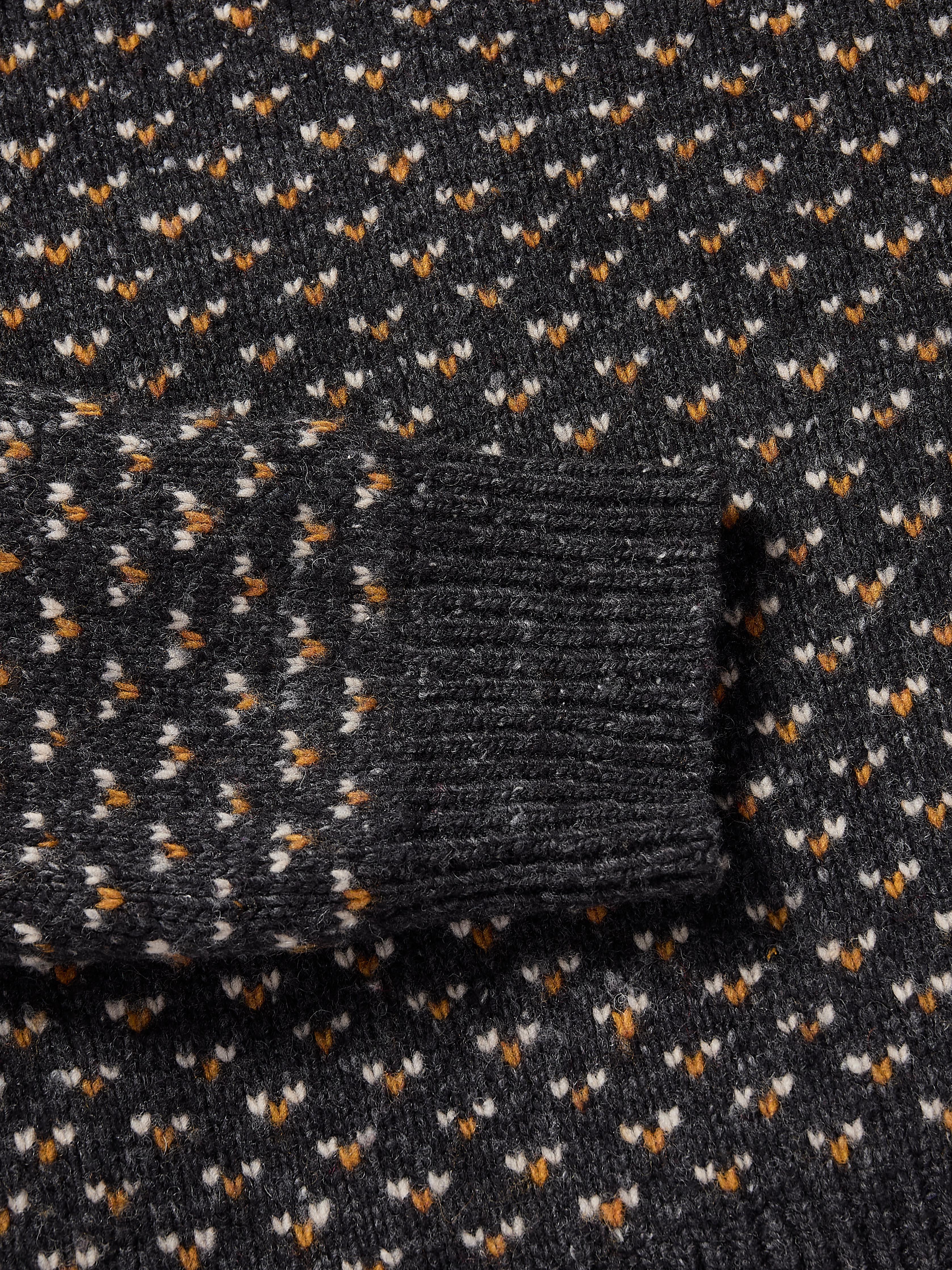 Donegal Crew Sweater - Charcoal Birdseye Marl