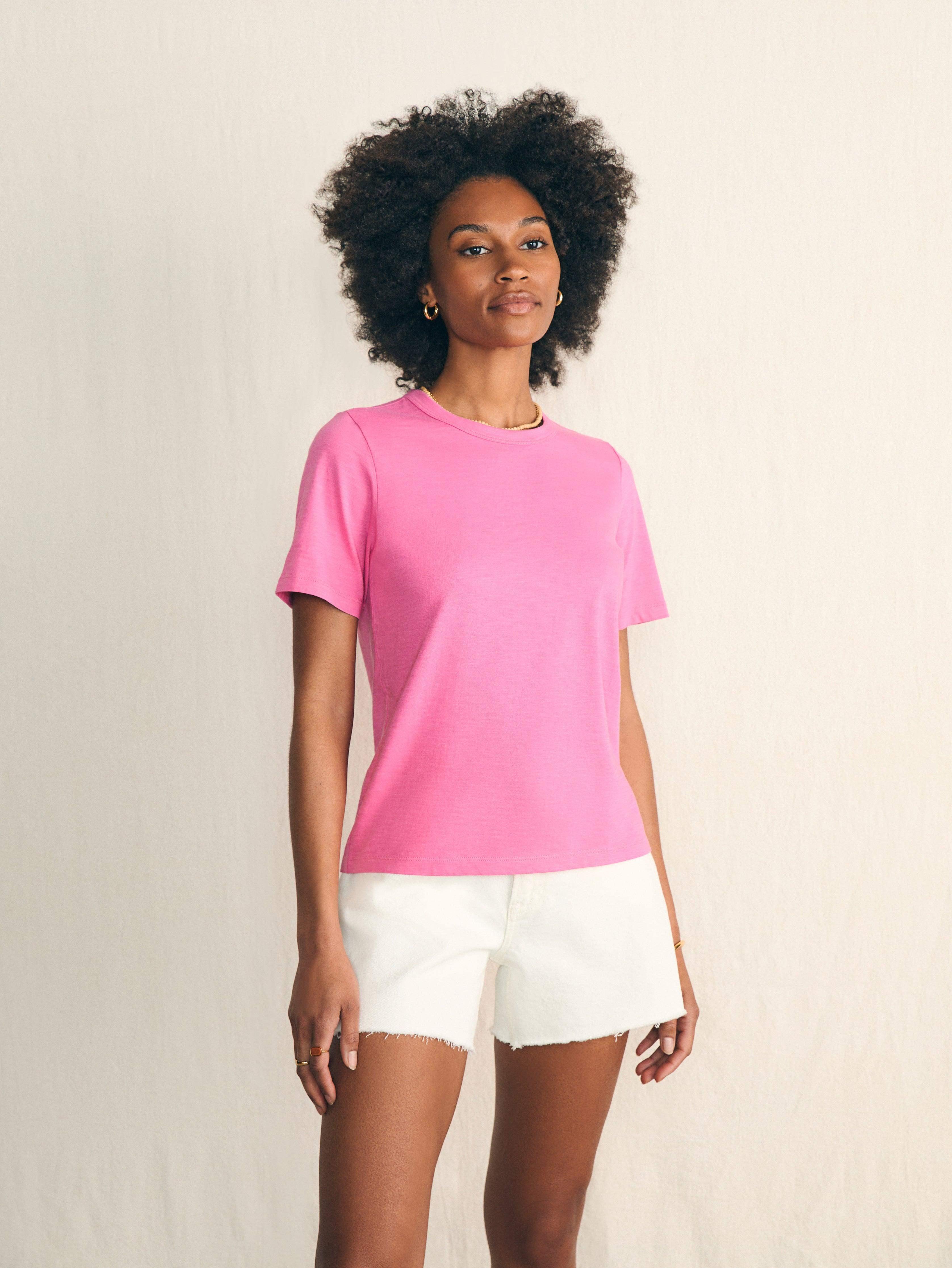 Sunwashed Crew Tee - Cone Flower