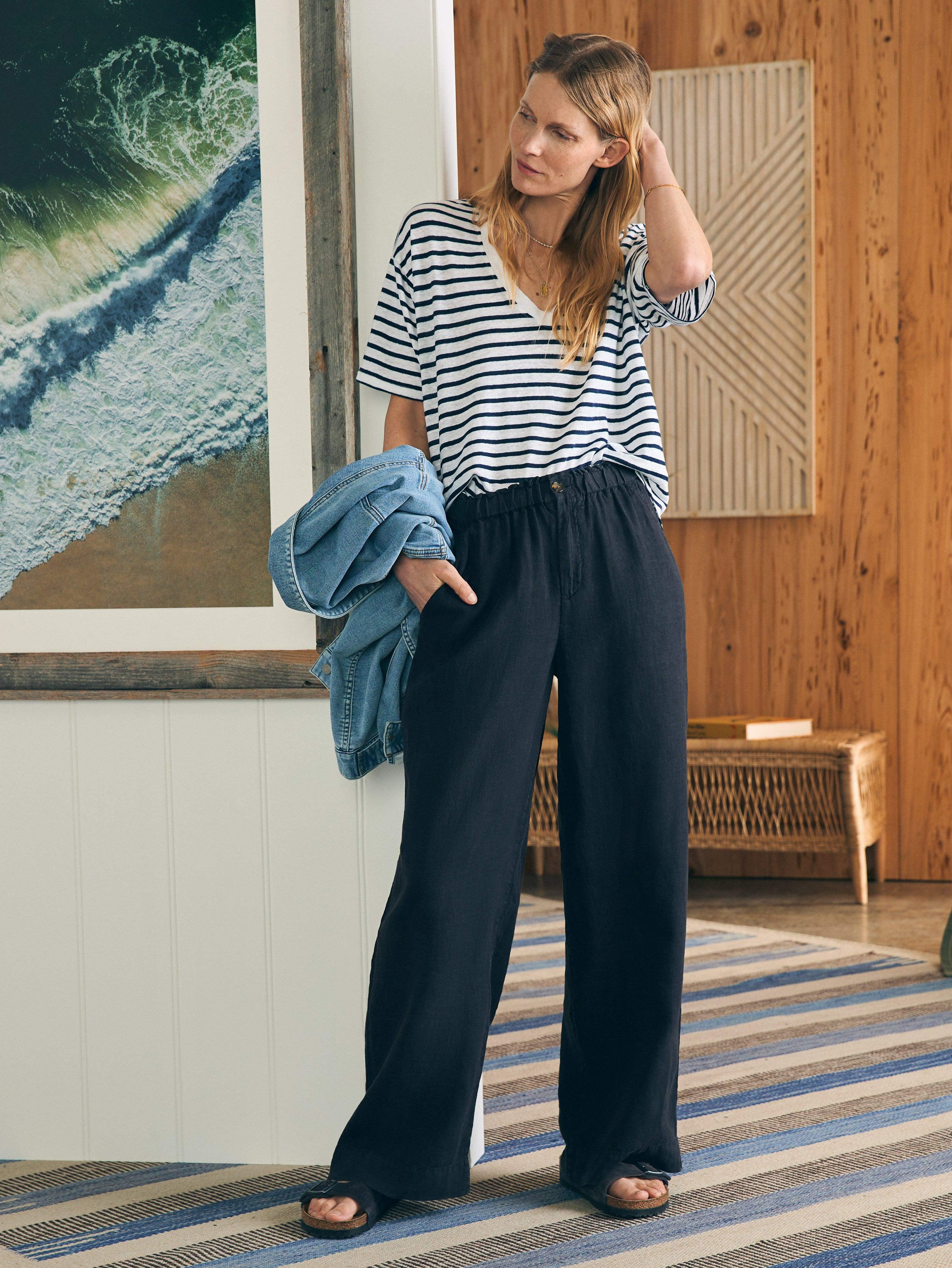 Monterey Linen Pant - Moonless Night