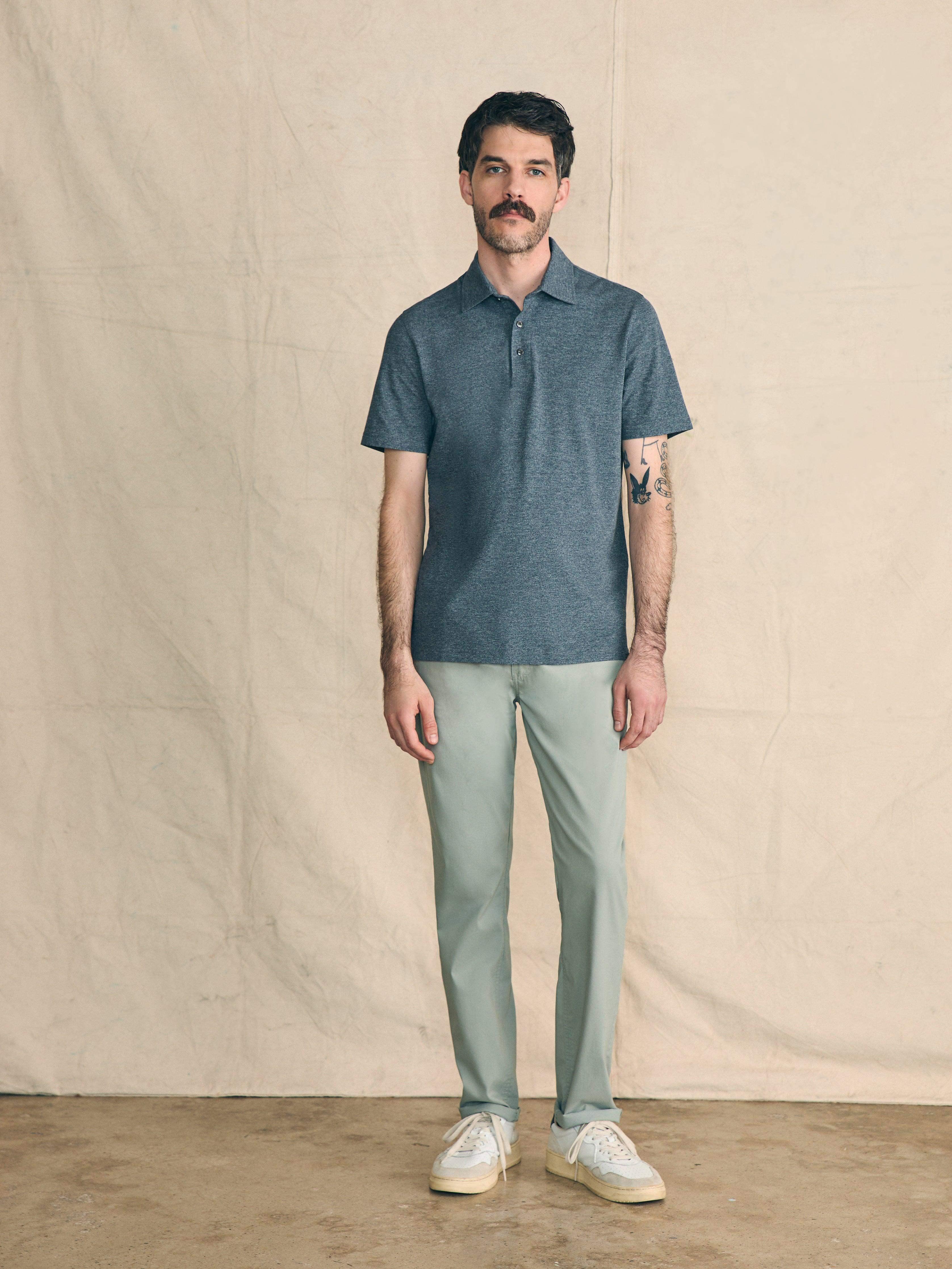 Movement™ Short-Sleeve Pique Polo Shirt (Tall) - Dusty Iron Heather