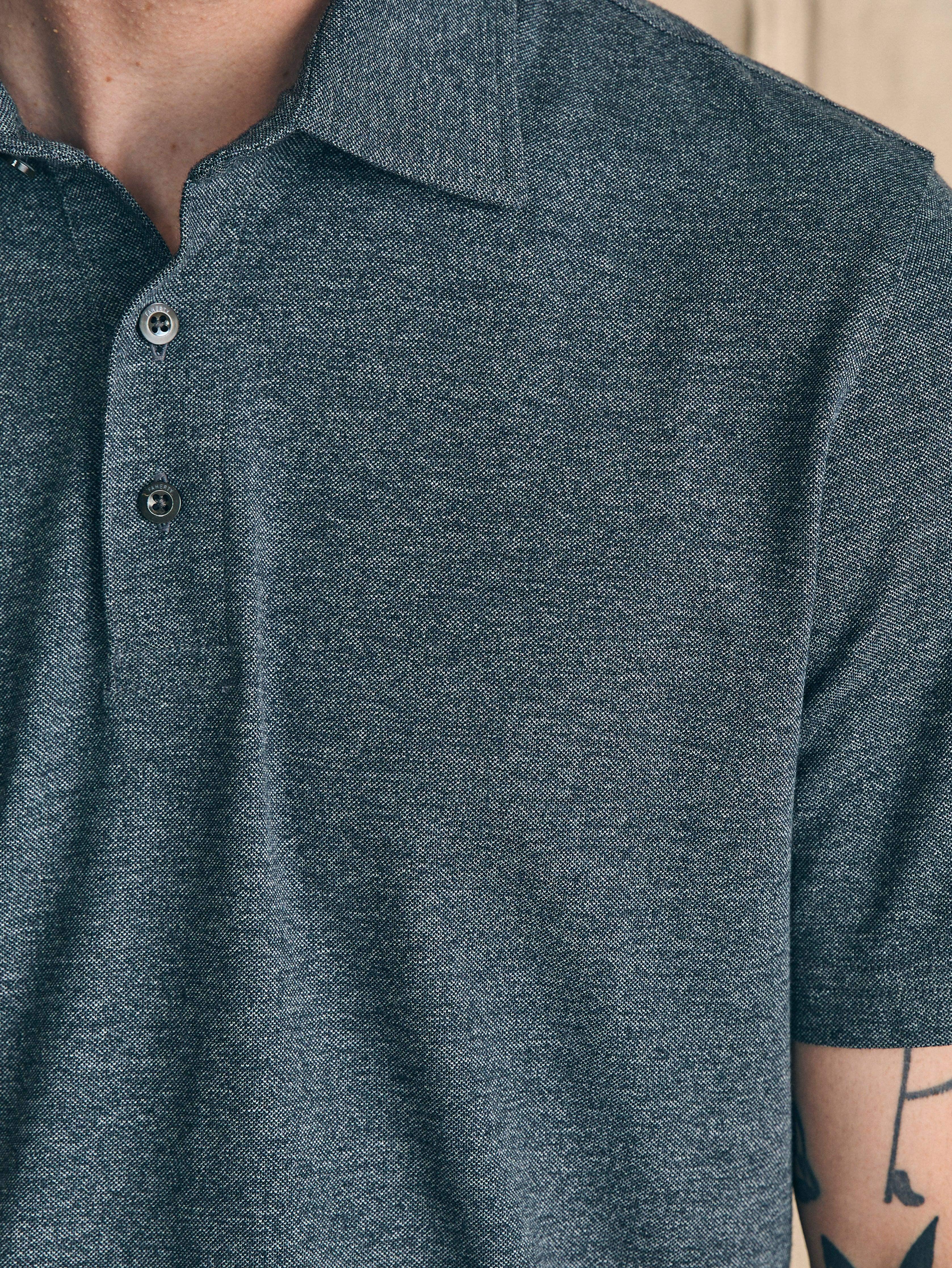 Movement™ Short-Sleeve Pique Polo Shirt - Dusty Iron Heather