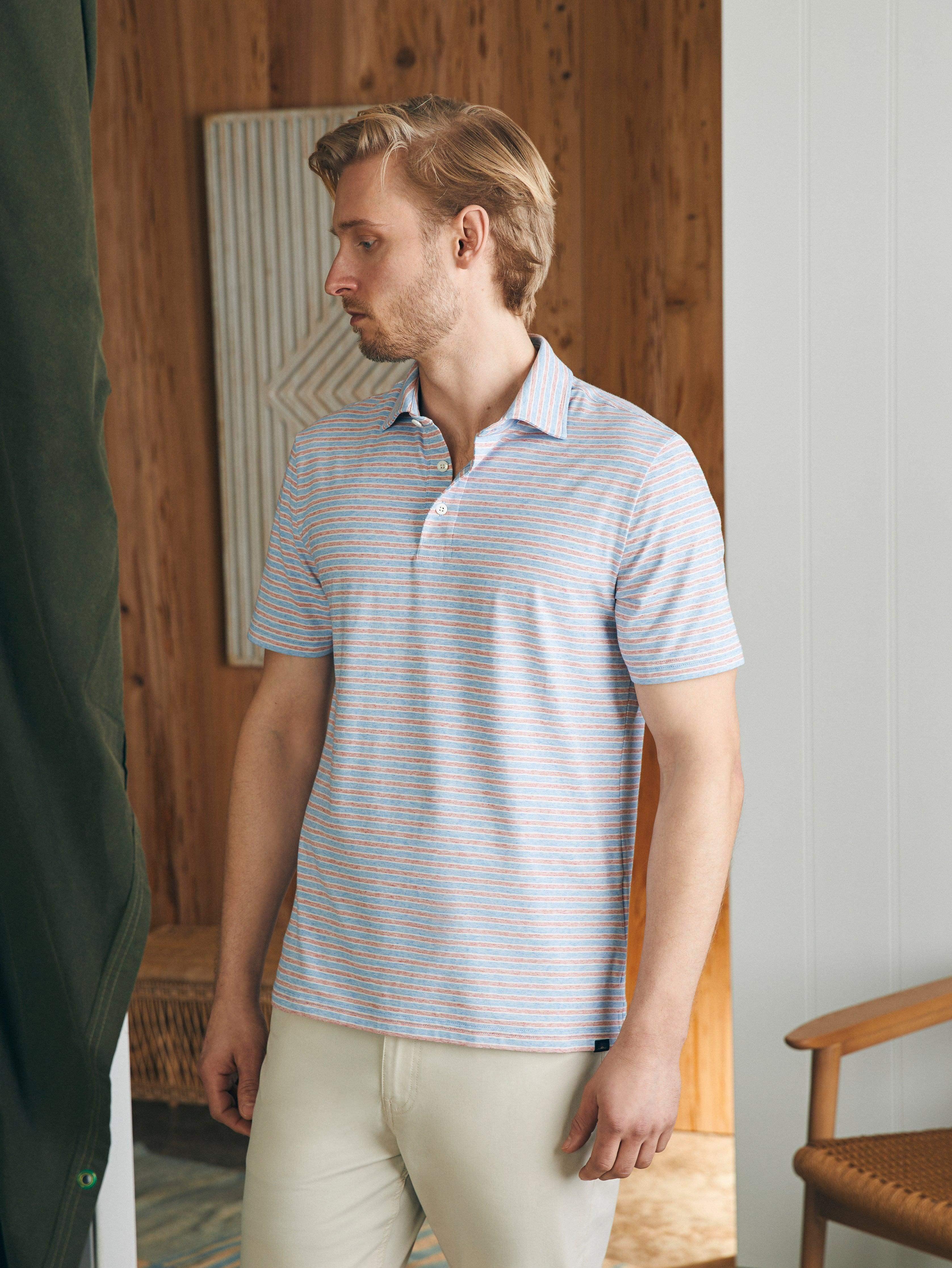 Movement™ Short-Sleeve Polo Shirt - Horizon Line Stripe