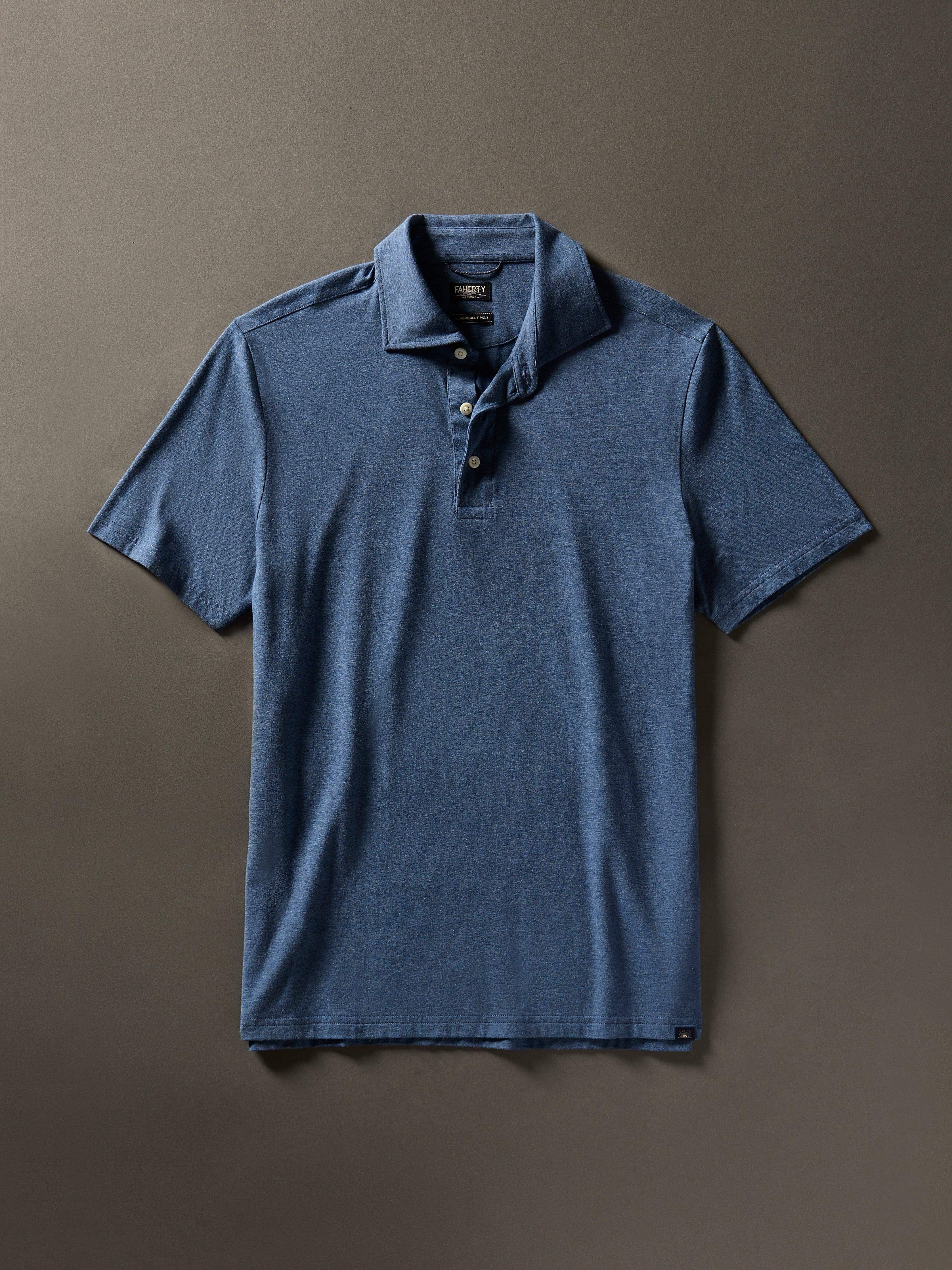 Movement™ Short-Sleeve Polo Shirt - Sea Navy Heather