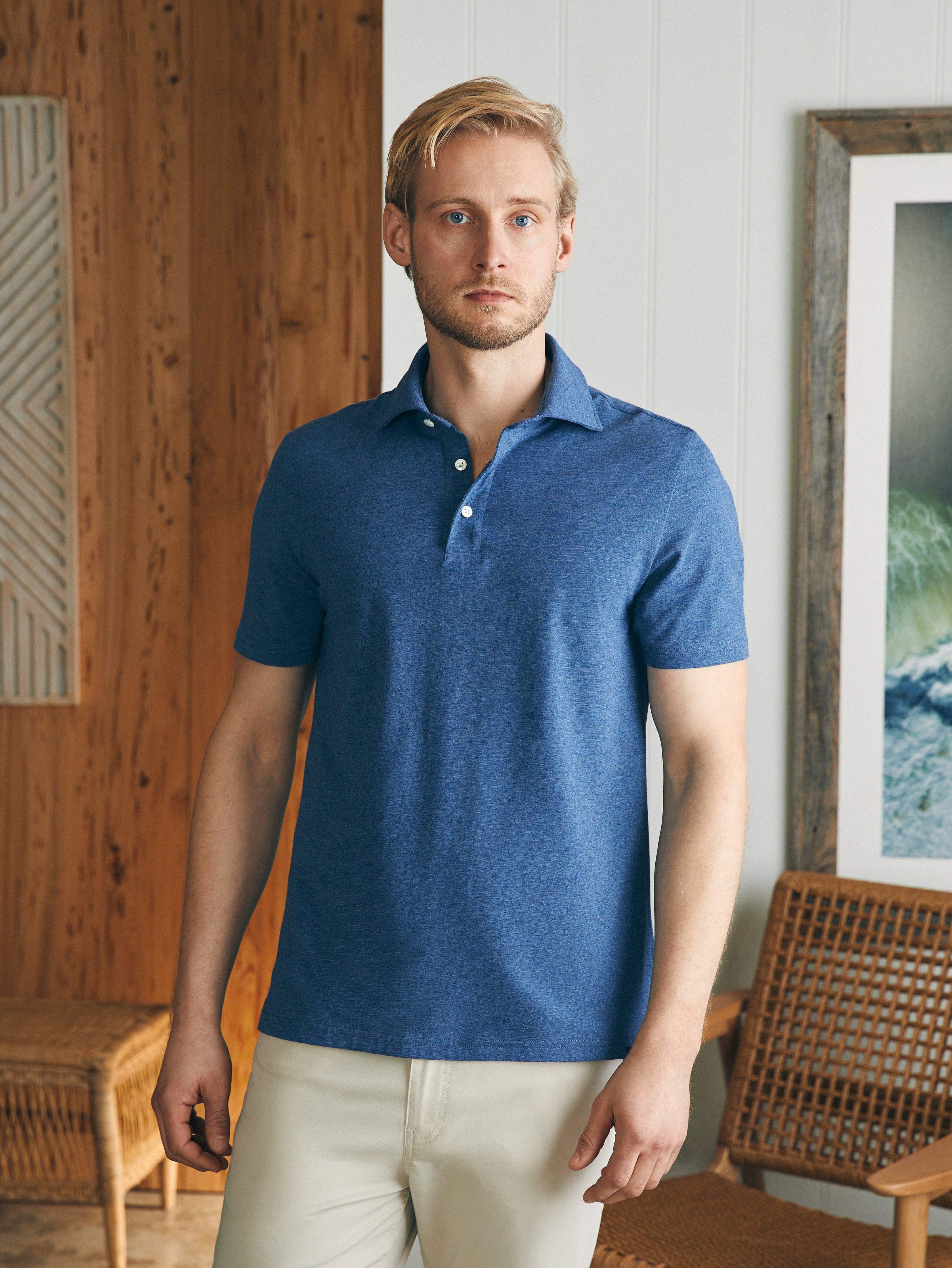 Movement™ Short-Sleeve Polo Shirt - Sea Navy Heather