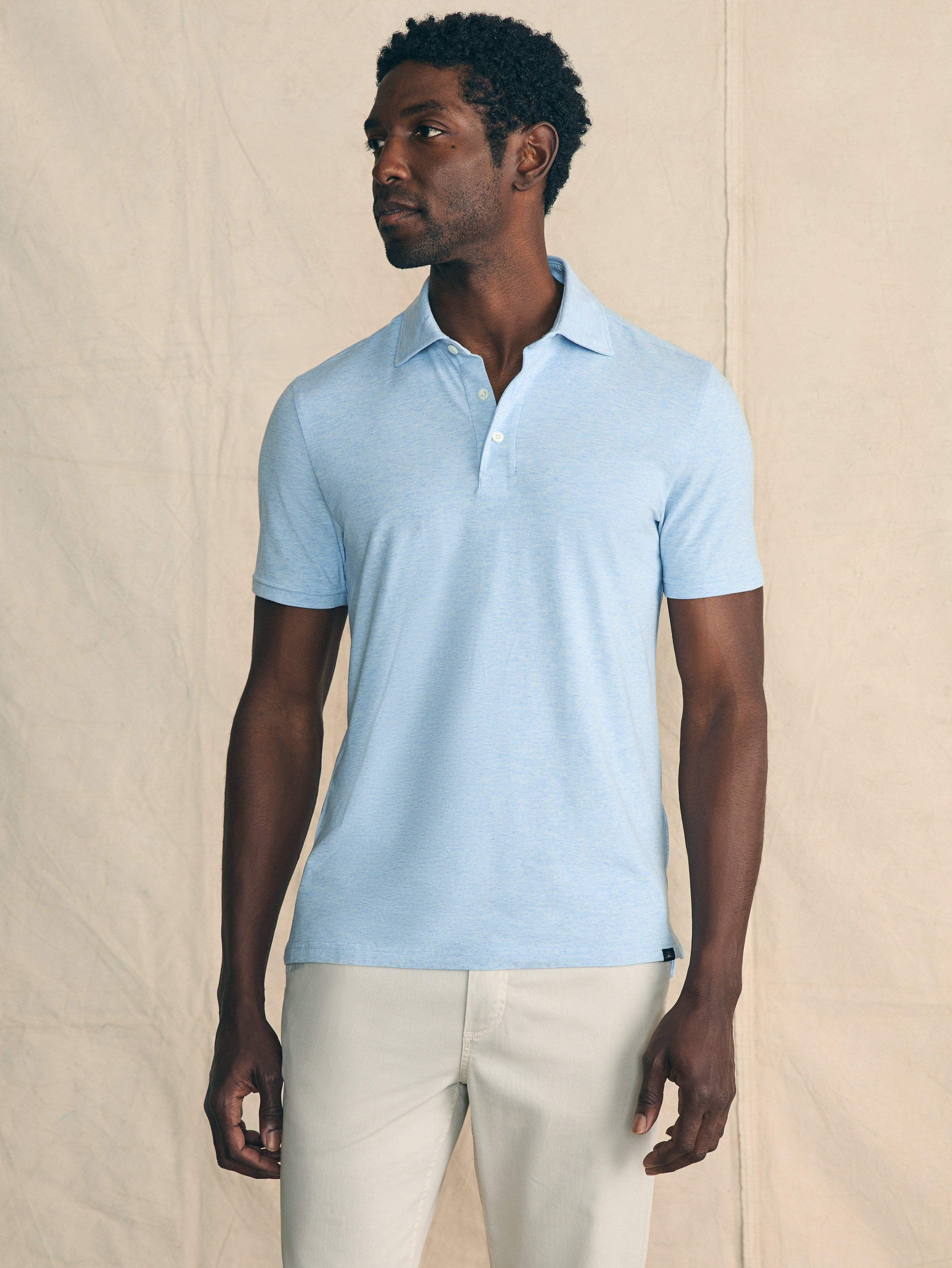 Movement™ Short-Sleeve Polo Shirt - Cardiff Blue Heather