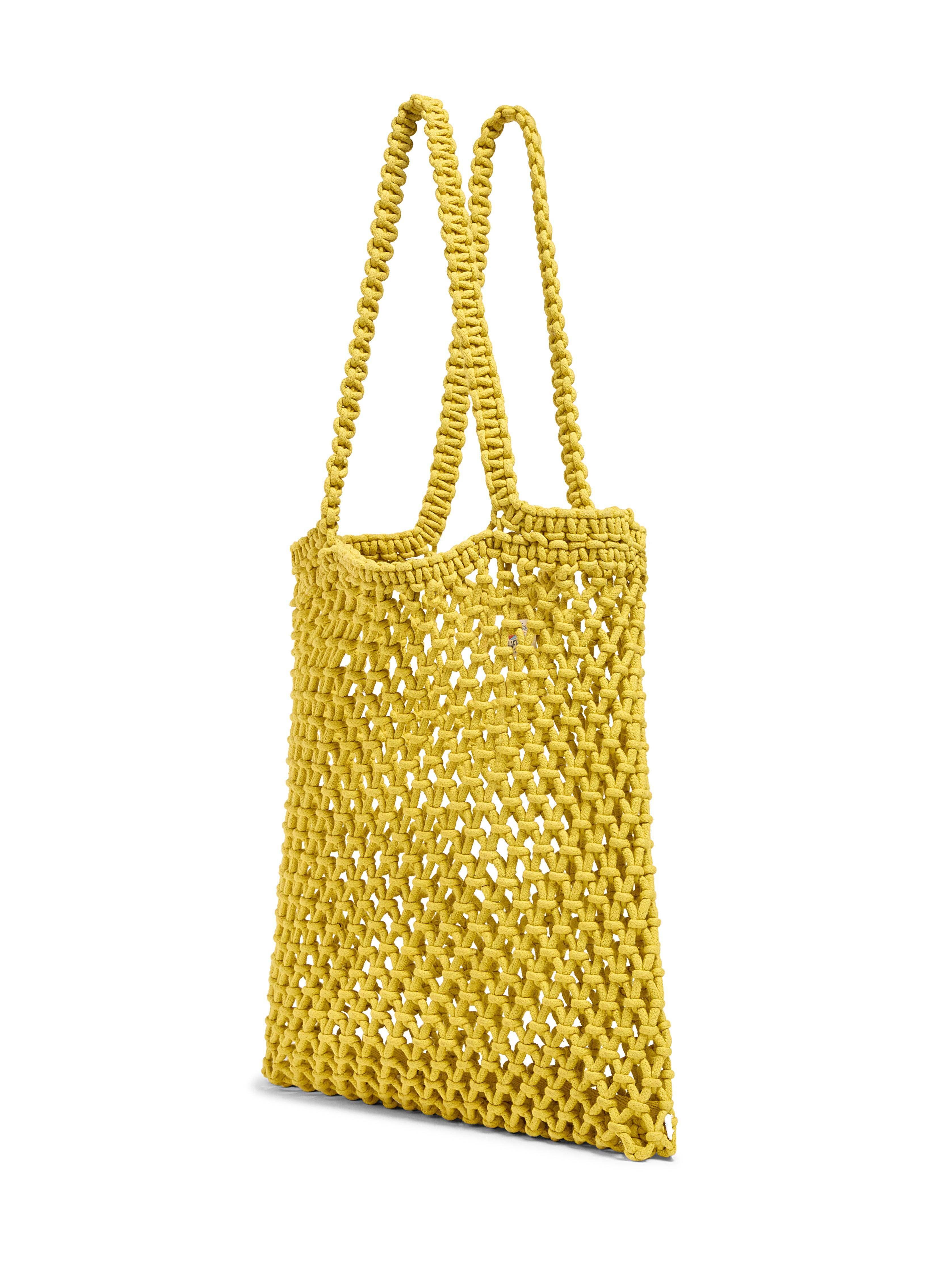 Sunwashed Macrame Tote - Mango Mint