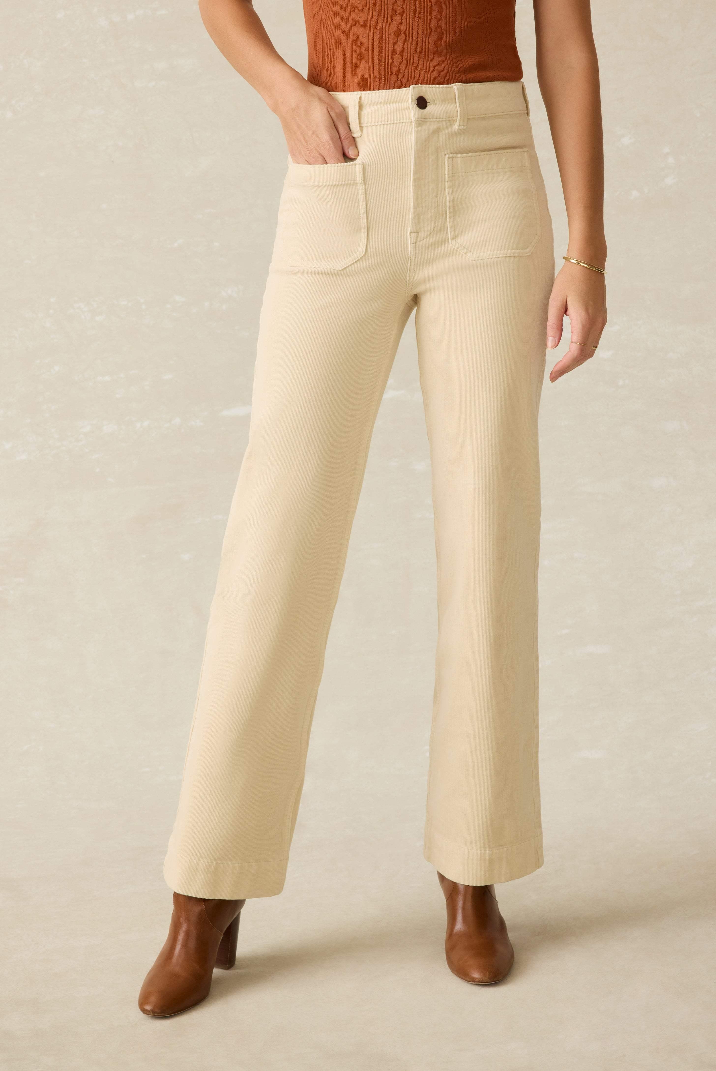 Softstretch Cord Patch Pocket Pant - Summer Sand