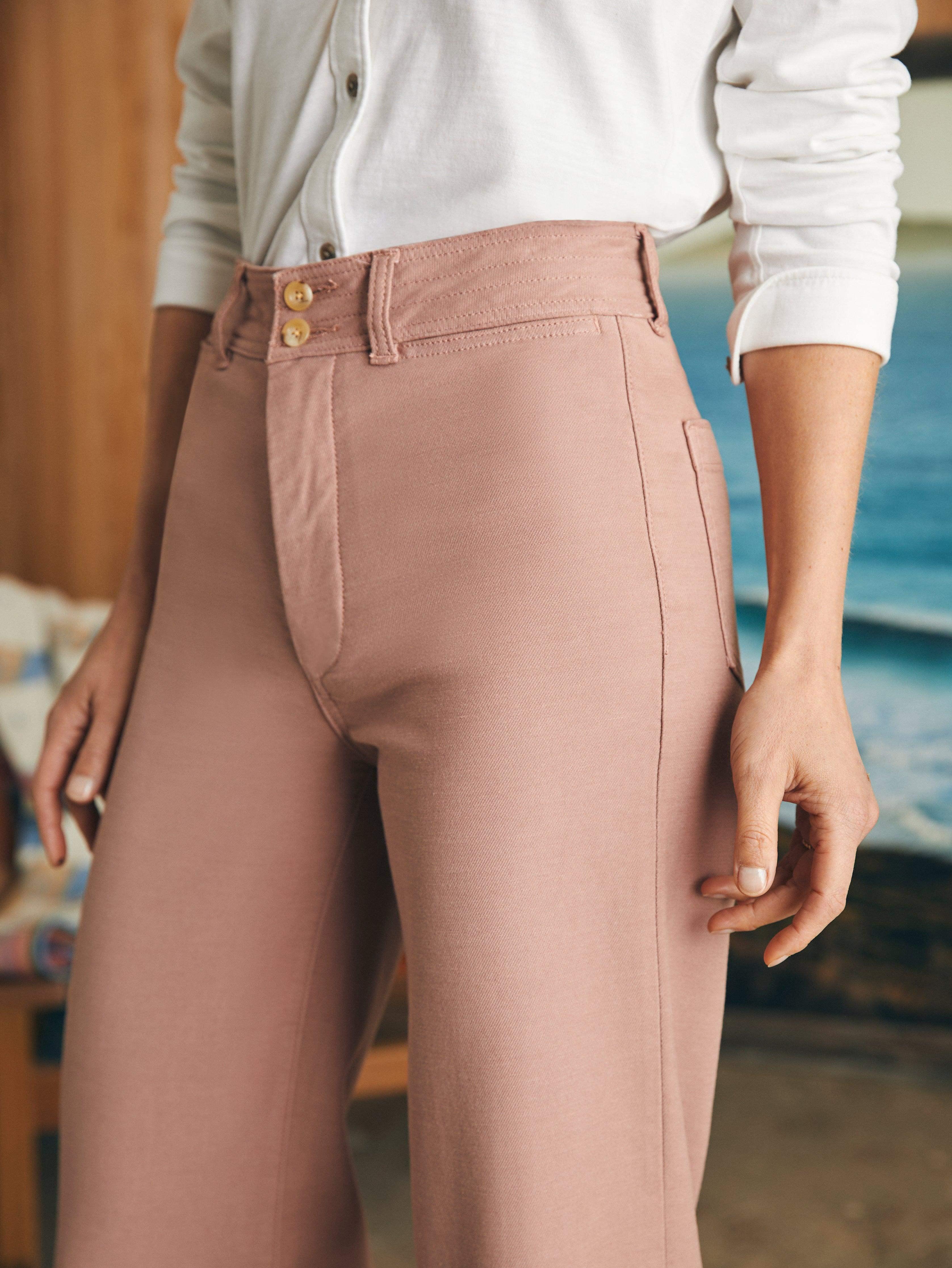 Stretch Terry Harbor Pant - Wood Rose