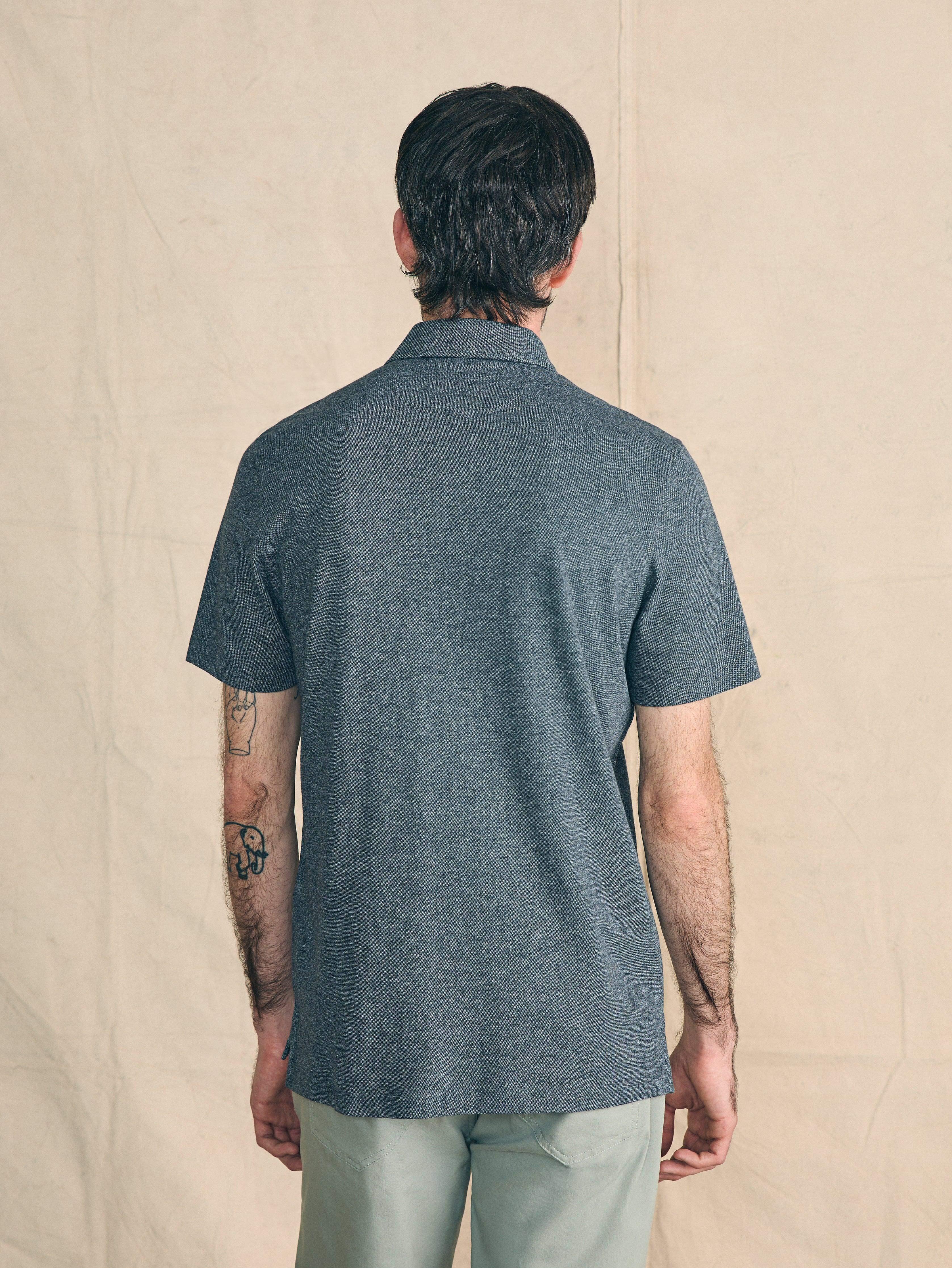 Movement™ Short-Sleeve Pique Polo Shirt - Dusty Iron Heather