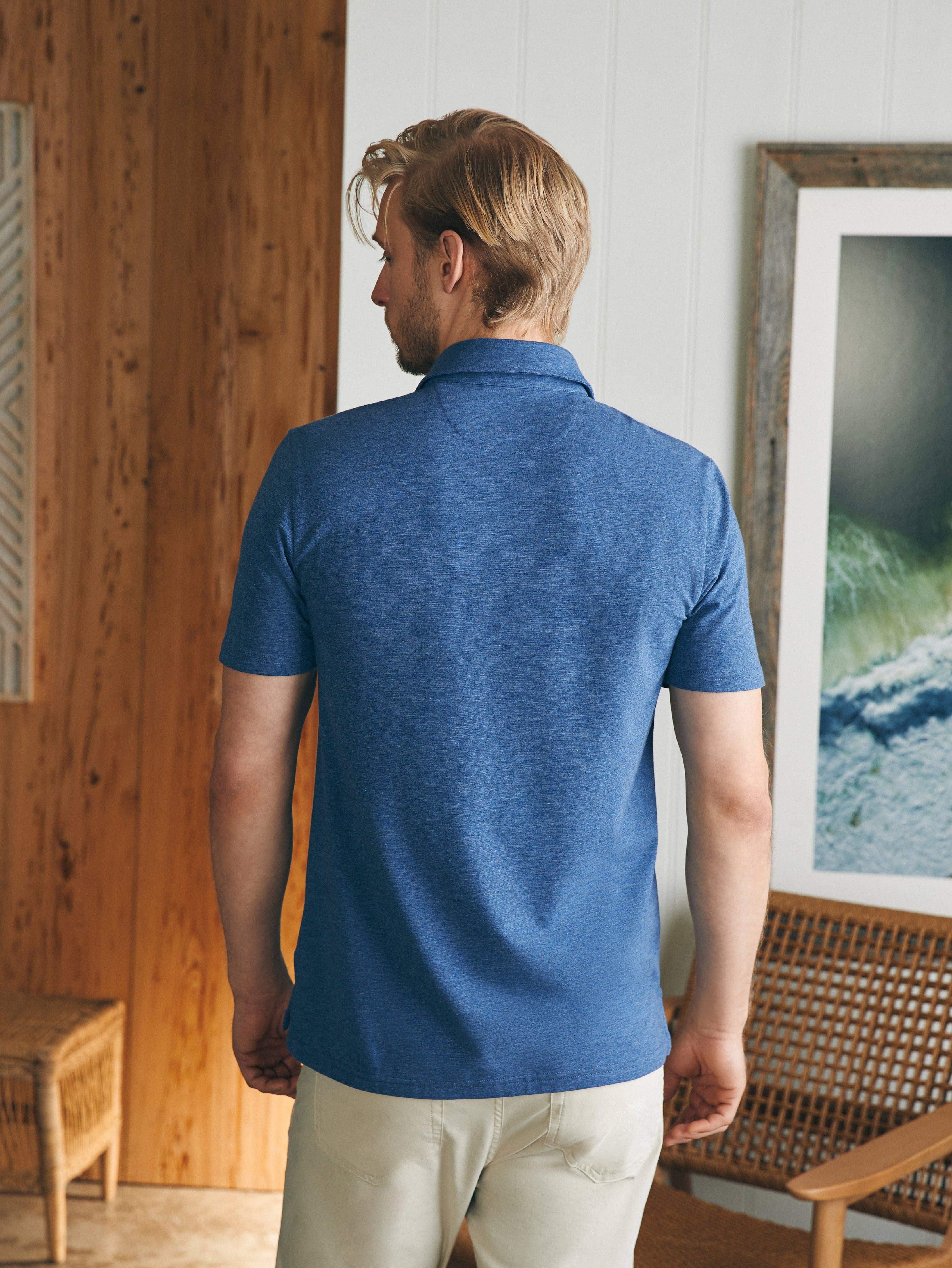 Movement™ Short-Sleeve Polo Shirt - Sea Navy Heather