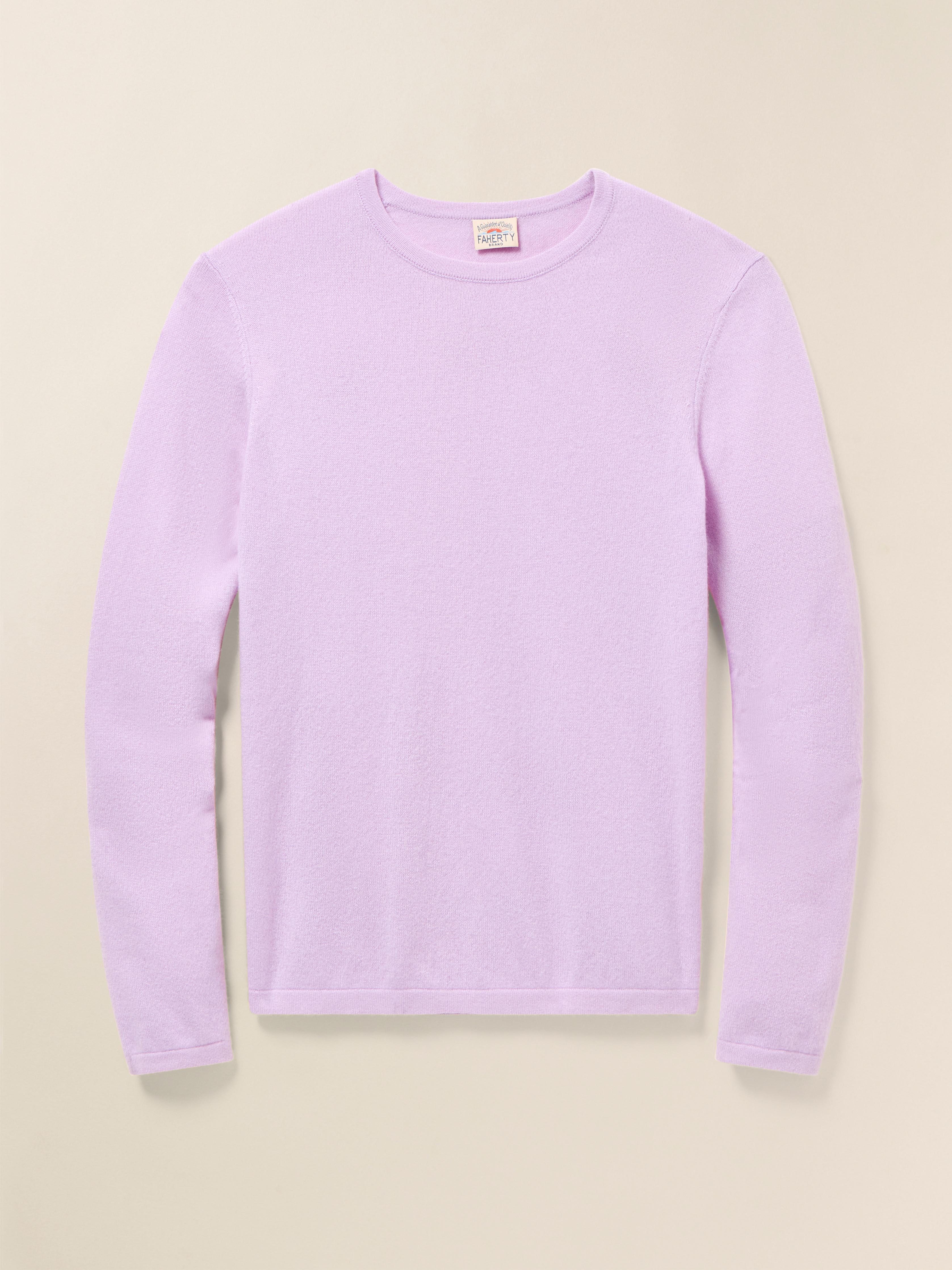 Tropical Cashmere Crewneck Sweater - Coastal Lavender