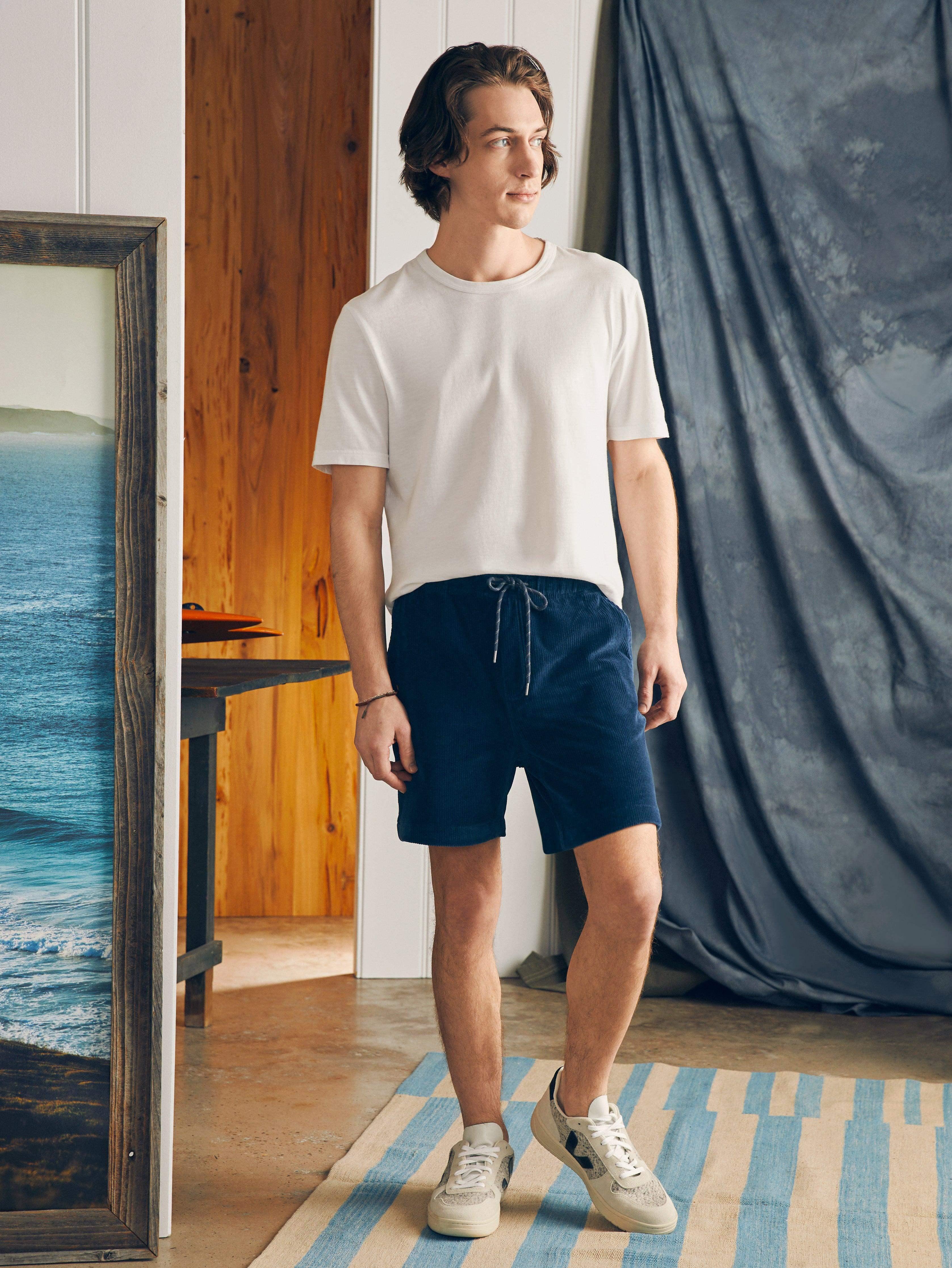 Essential Italian Knit Cord Short (6" Inseam) - Spring Navy