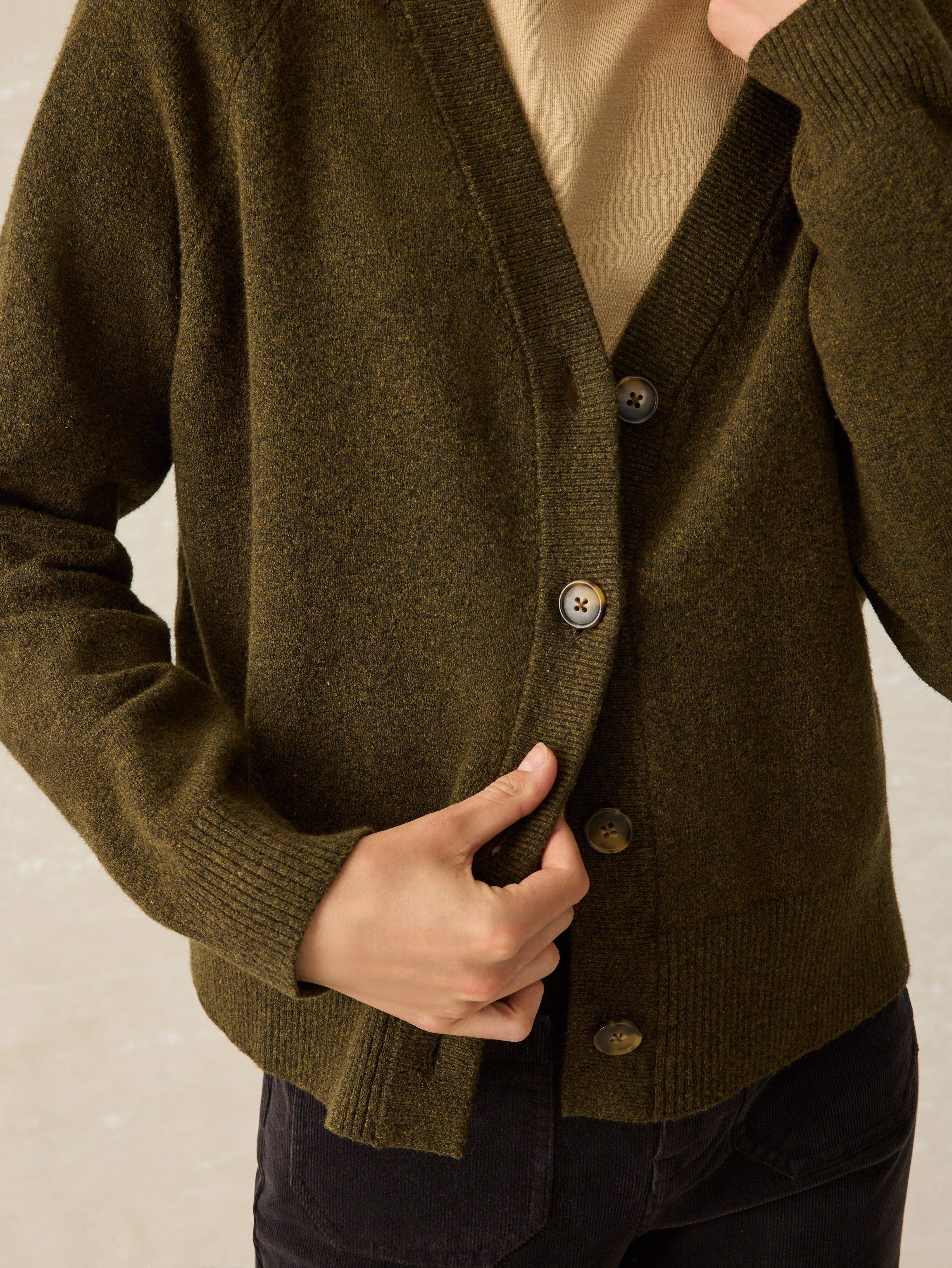 Jackson Cardigan - Olive Heather