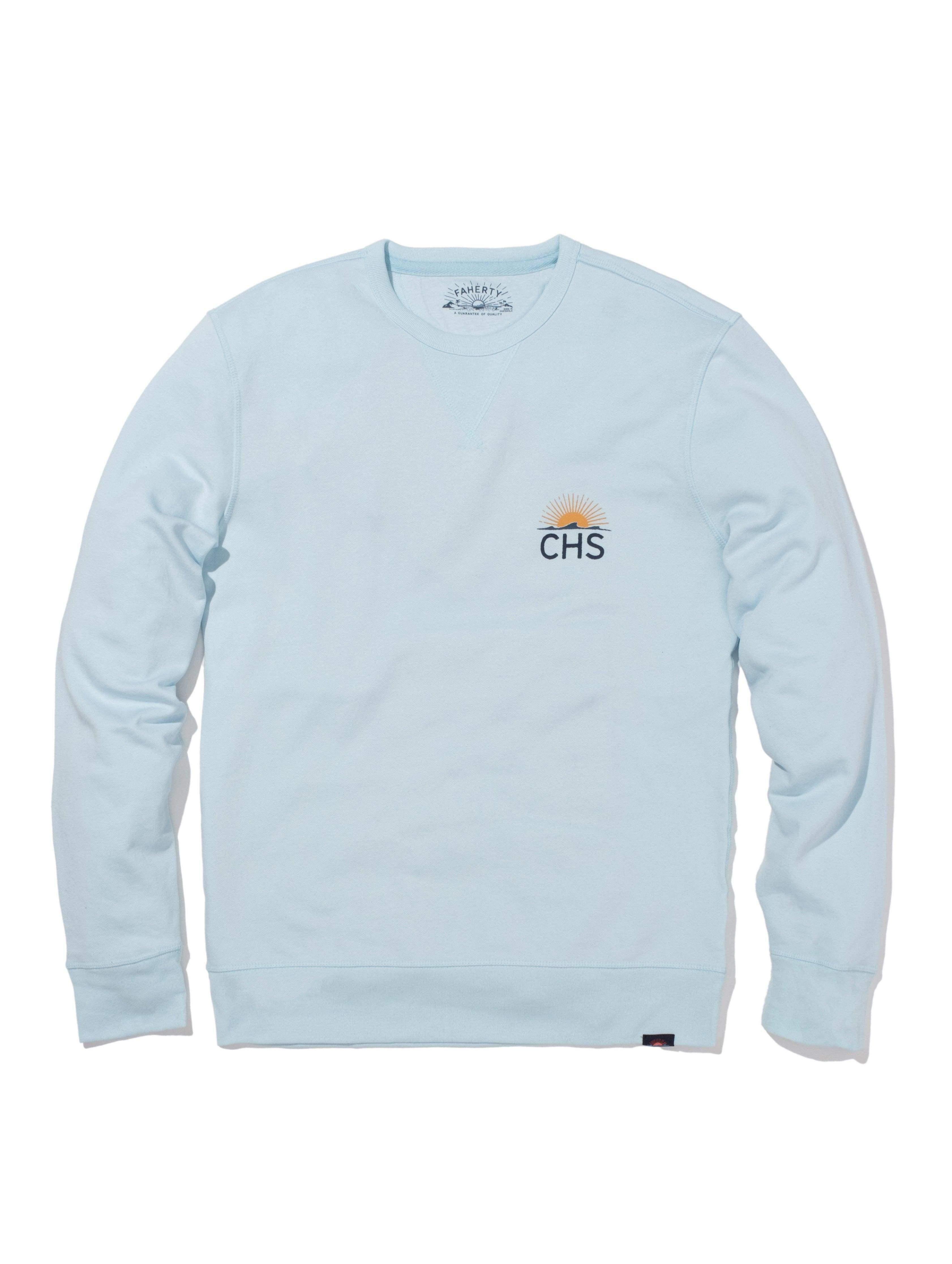 Charleston Long-Sleeve Terry Crewneck - Blue Oasis