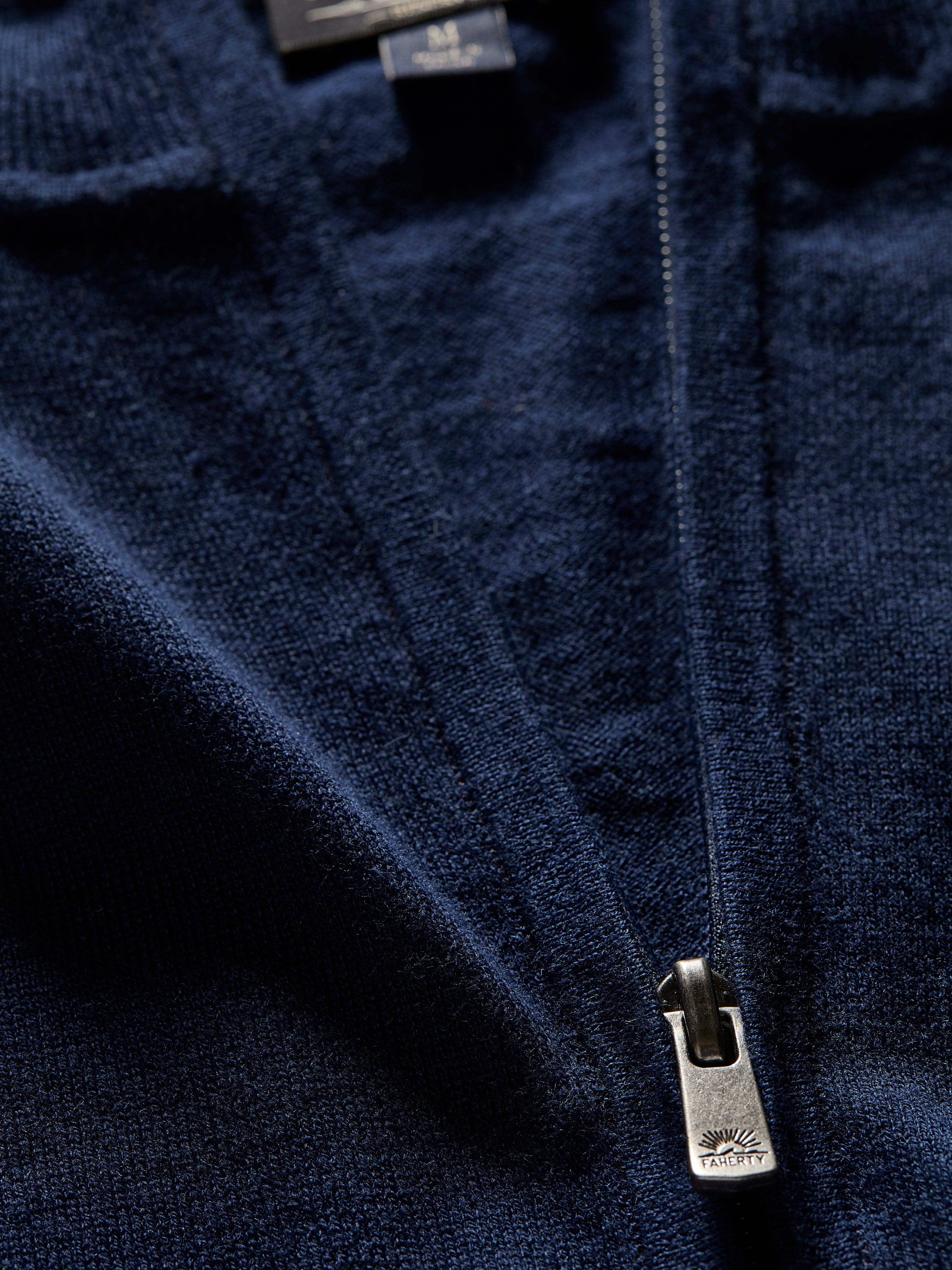 Movement™ Quarter Zip Sweater - Marine Navy Heather