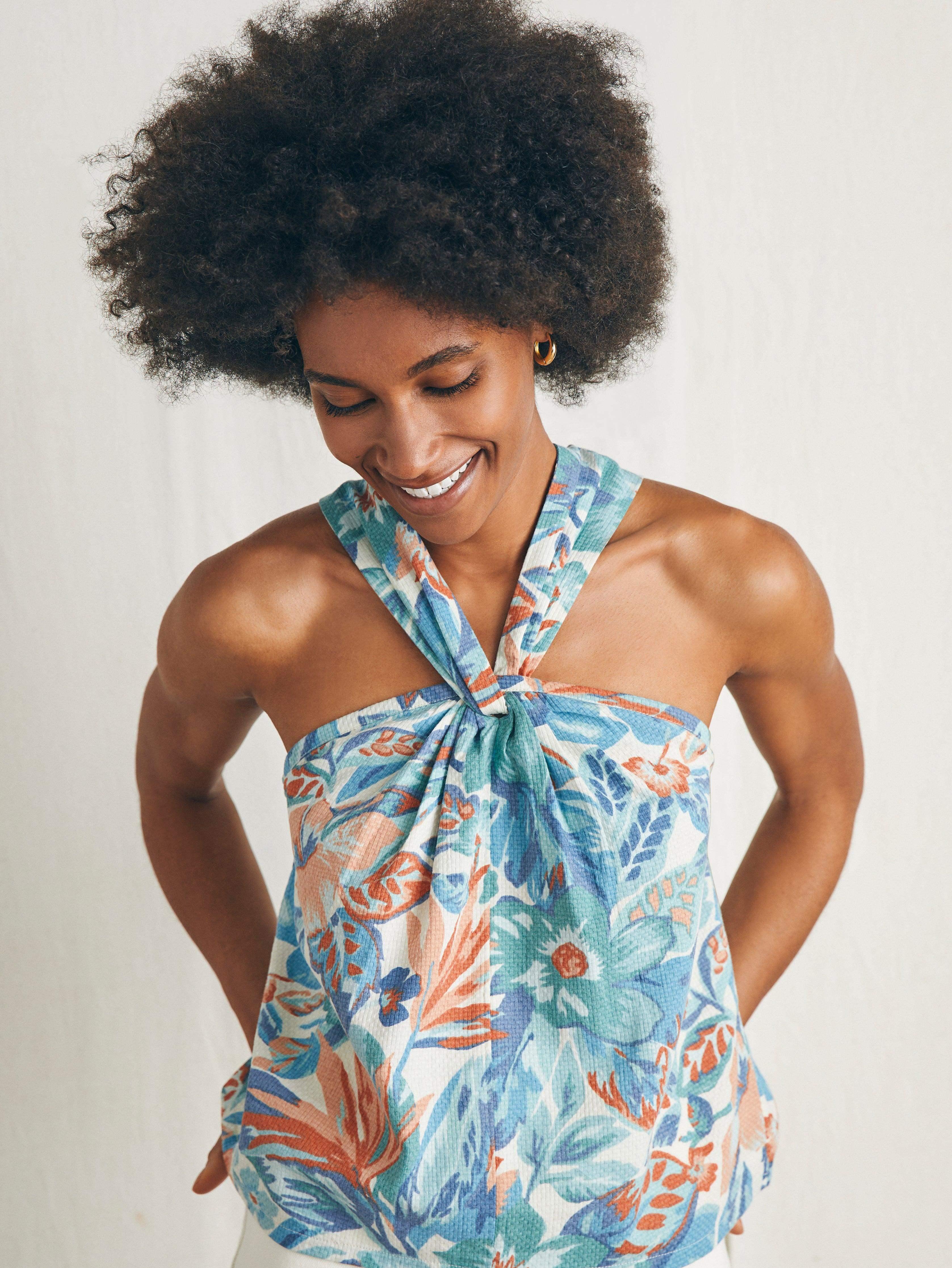 Bay Twist Top - Paradise Blossom Floral