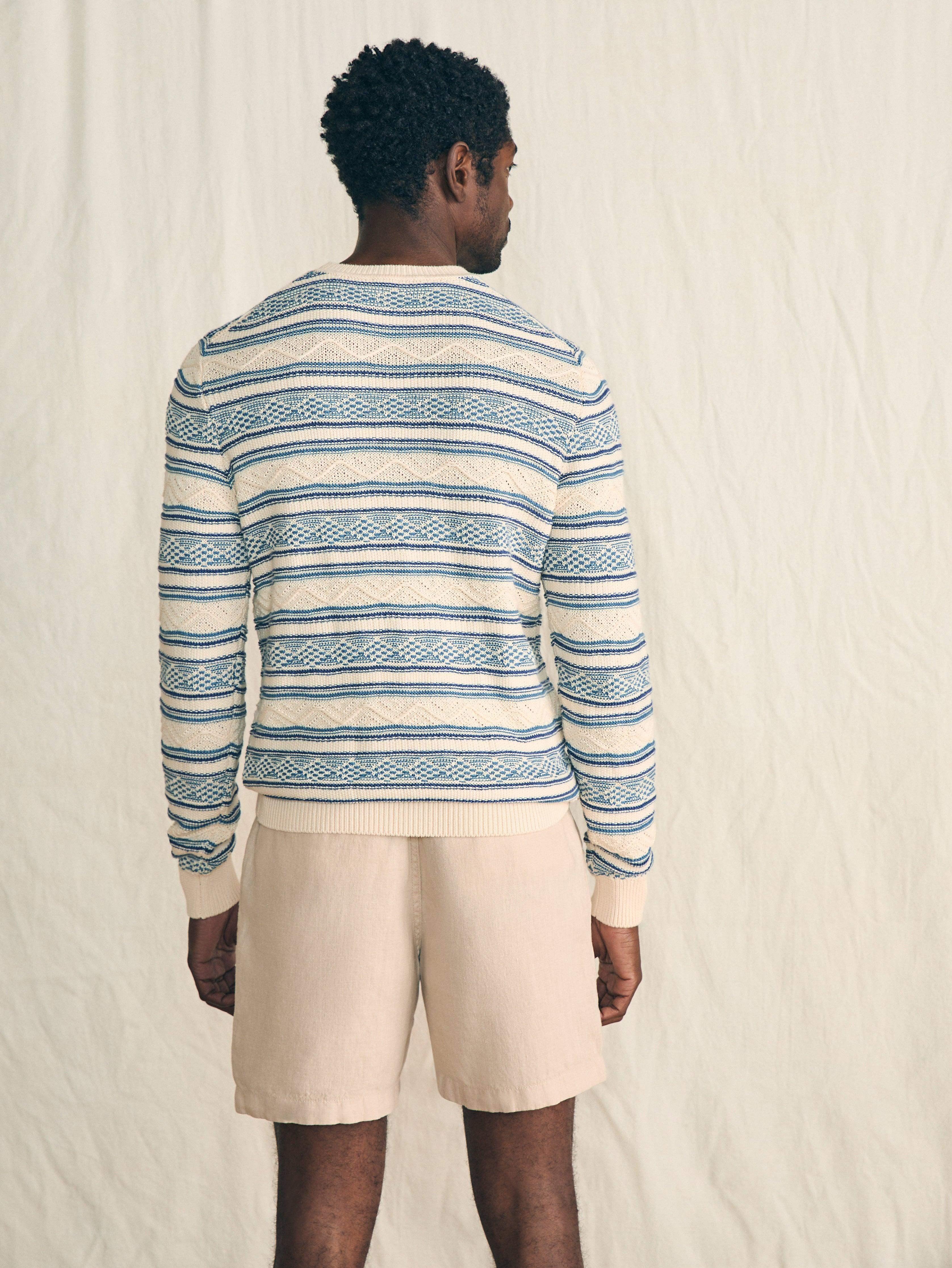 Striped Crew Sweater - Bristol Cream