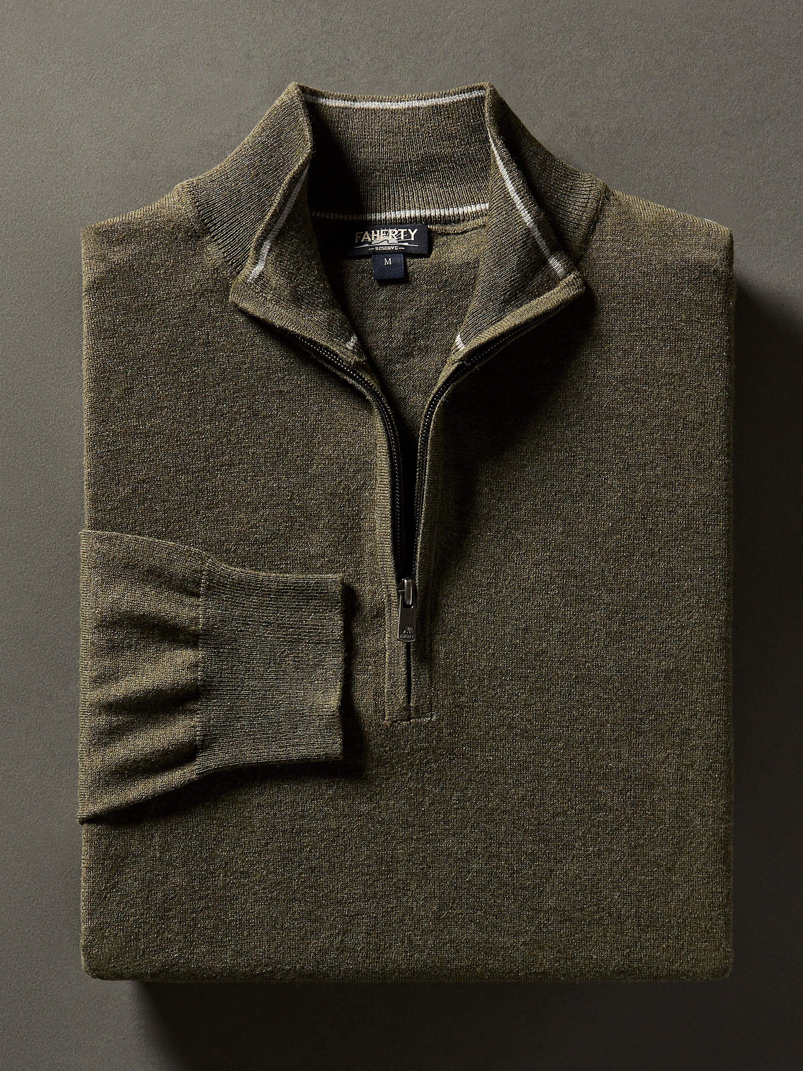 Movement™ Quarter Zip Sweater - Olive Ridge Heather