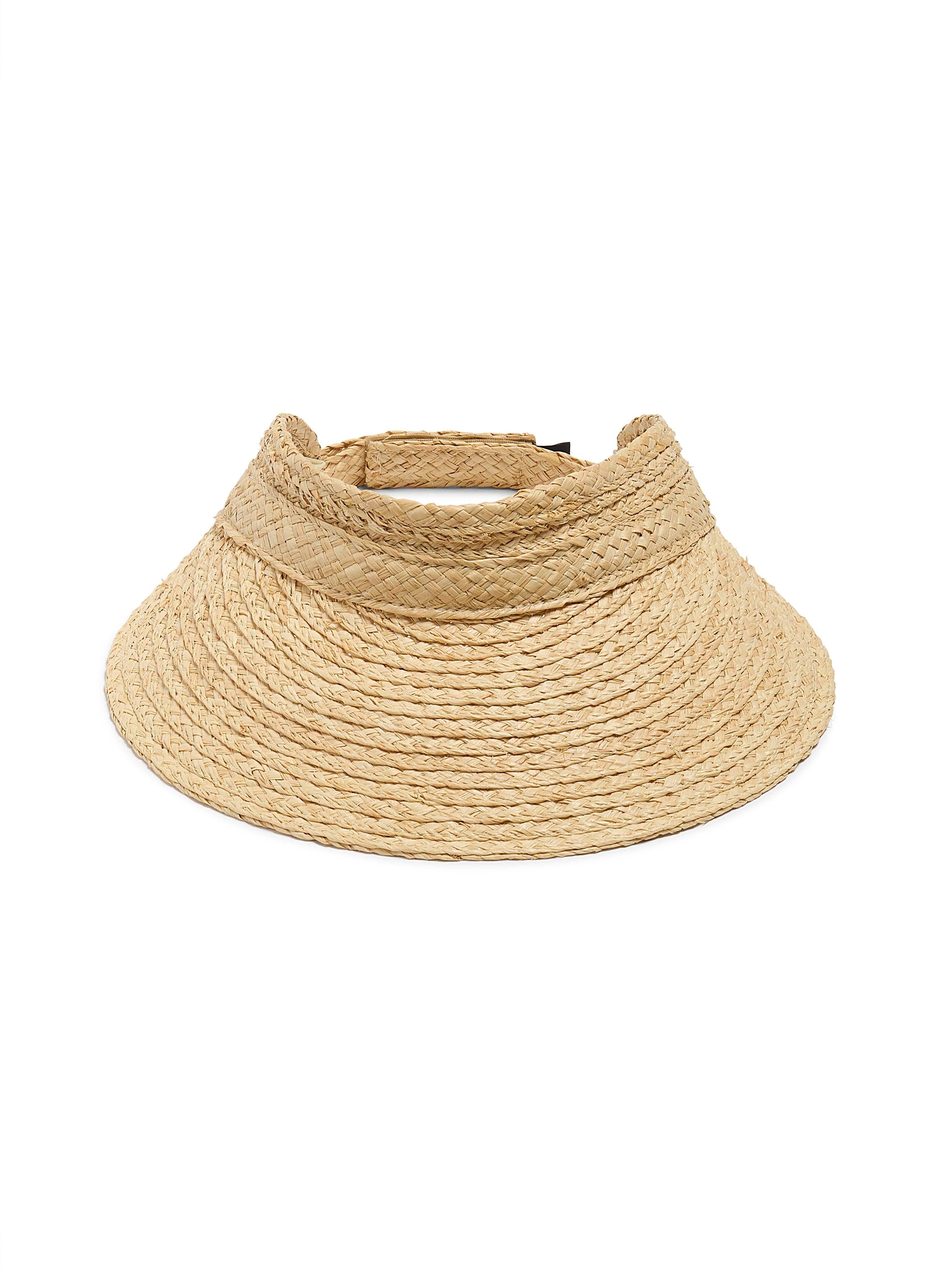 Raffia Packable Visor - Natural