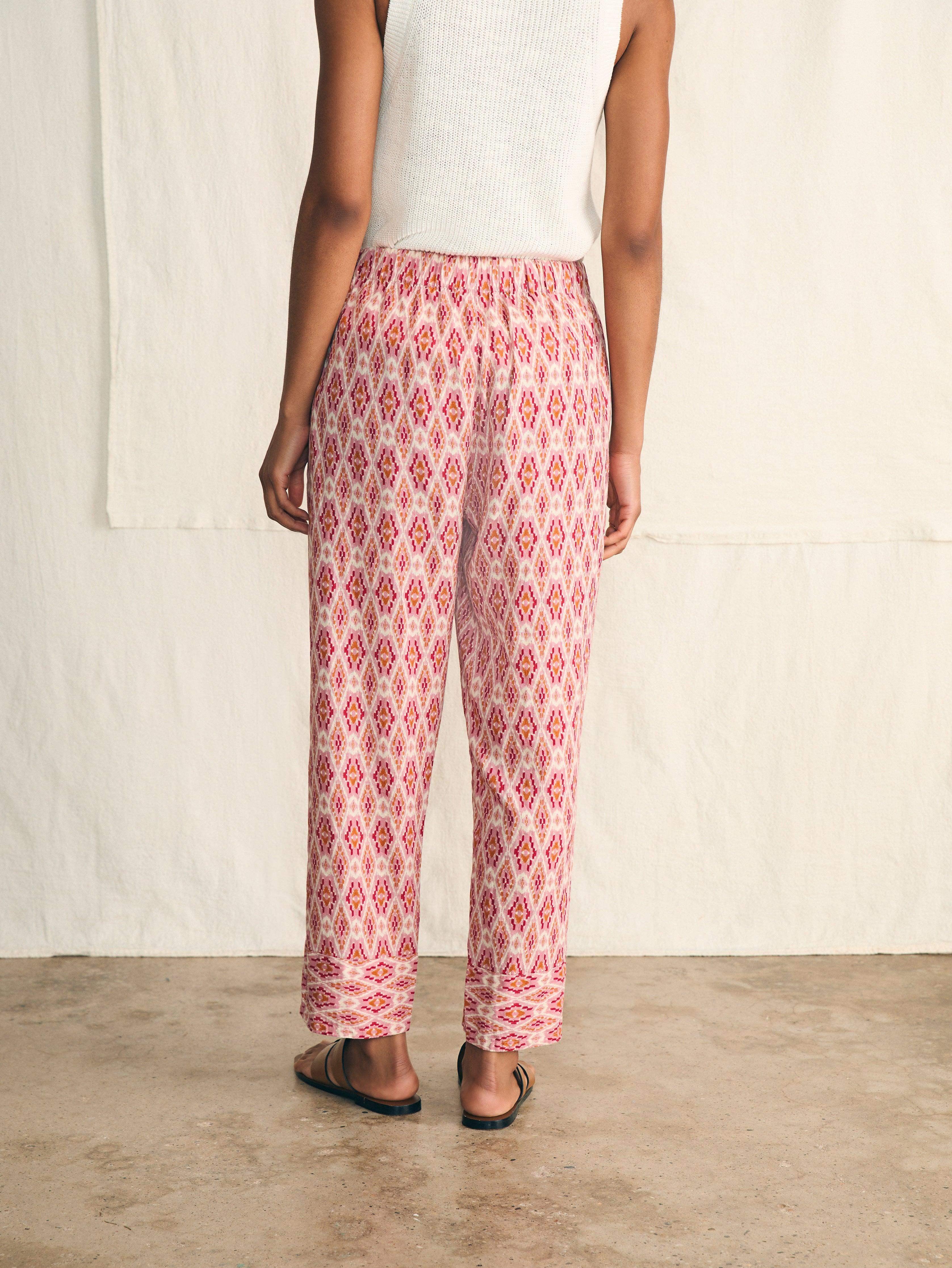 Pacific Beach Linen Pant - Clara Ikat