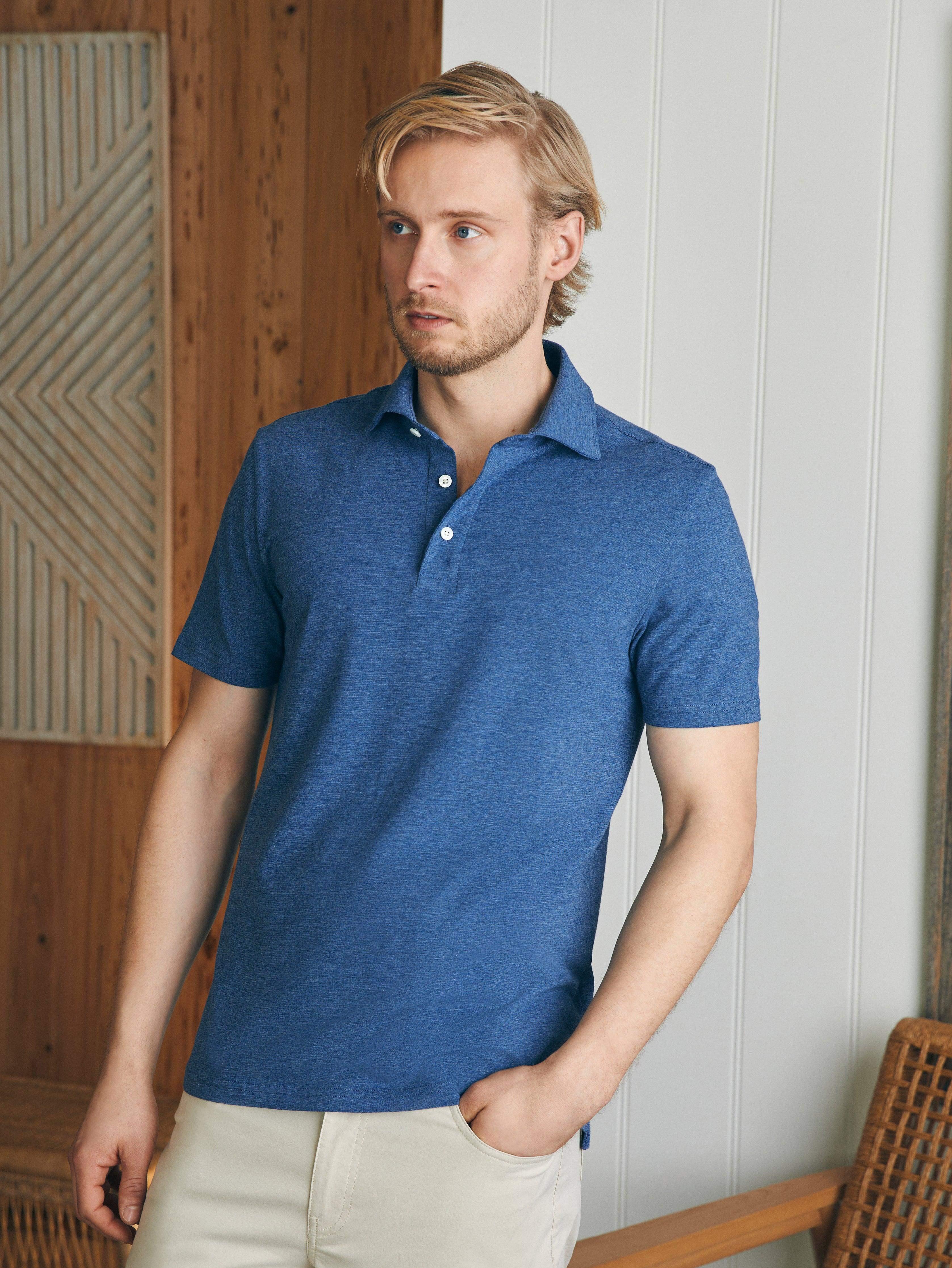 Movement™ Short-Sleeve Polo Shirt - Sea Navy Heather