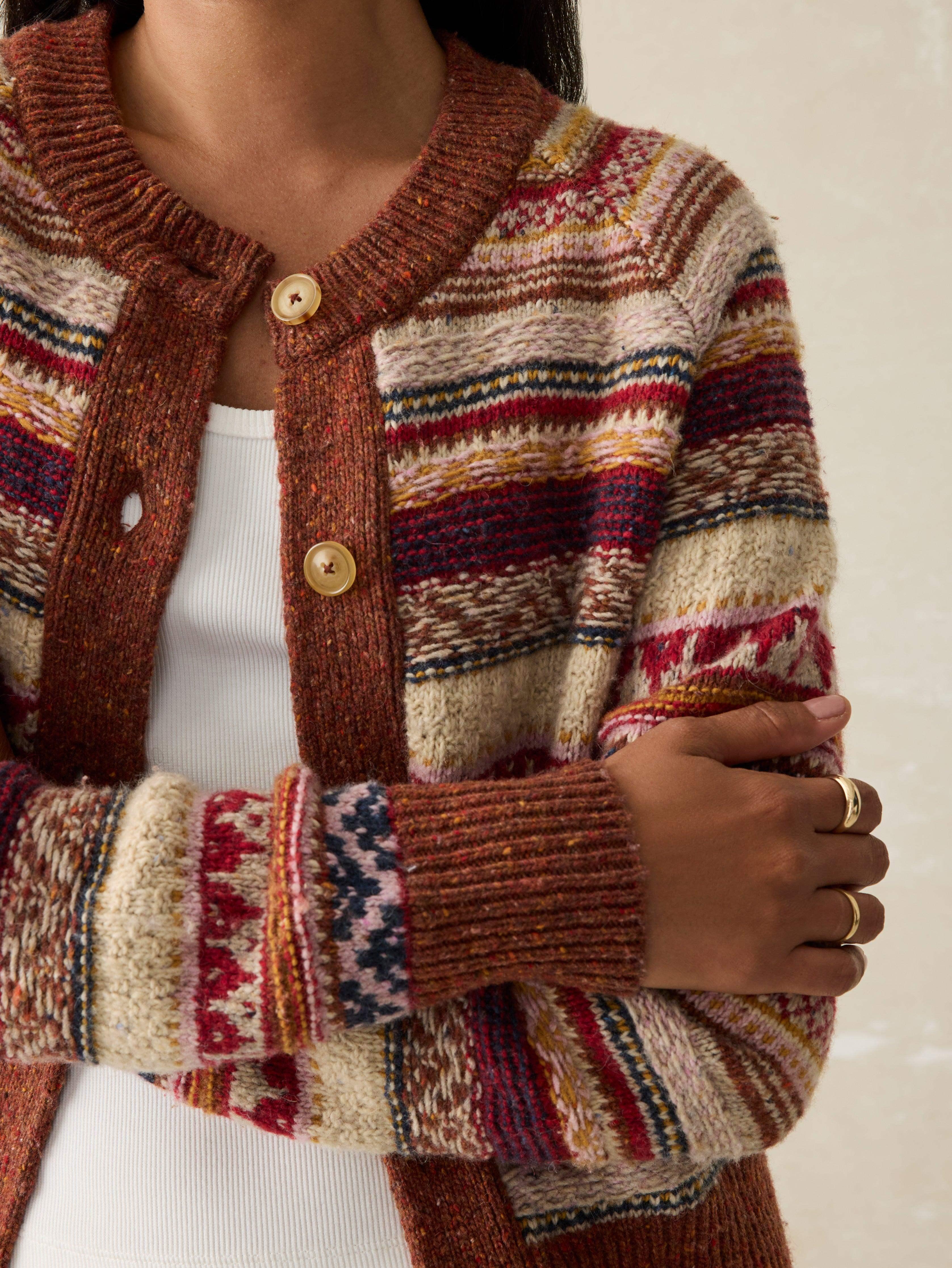 Marley Fairisle Cardigan - Orchard Fairisle