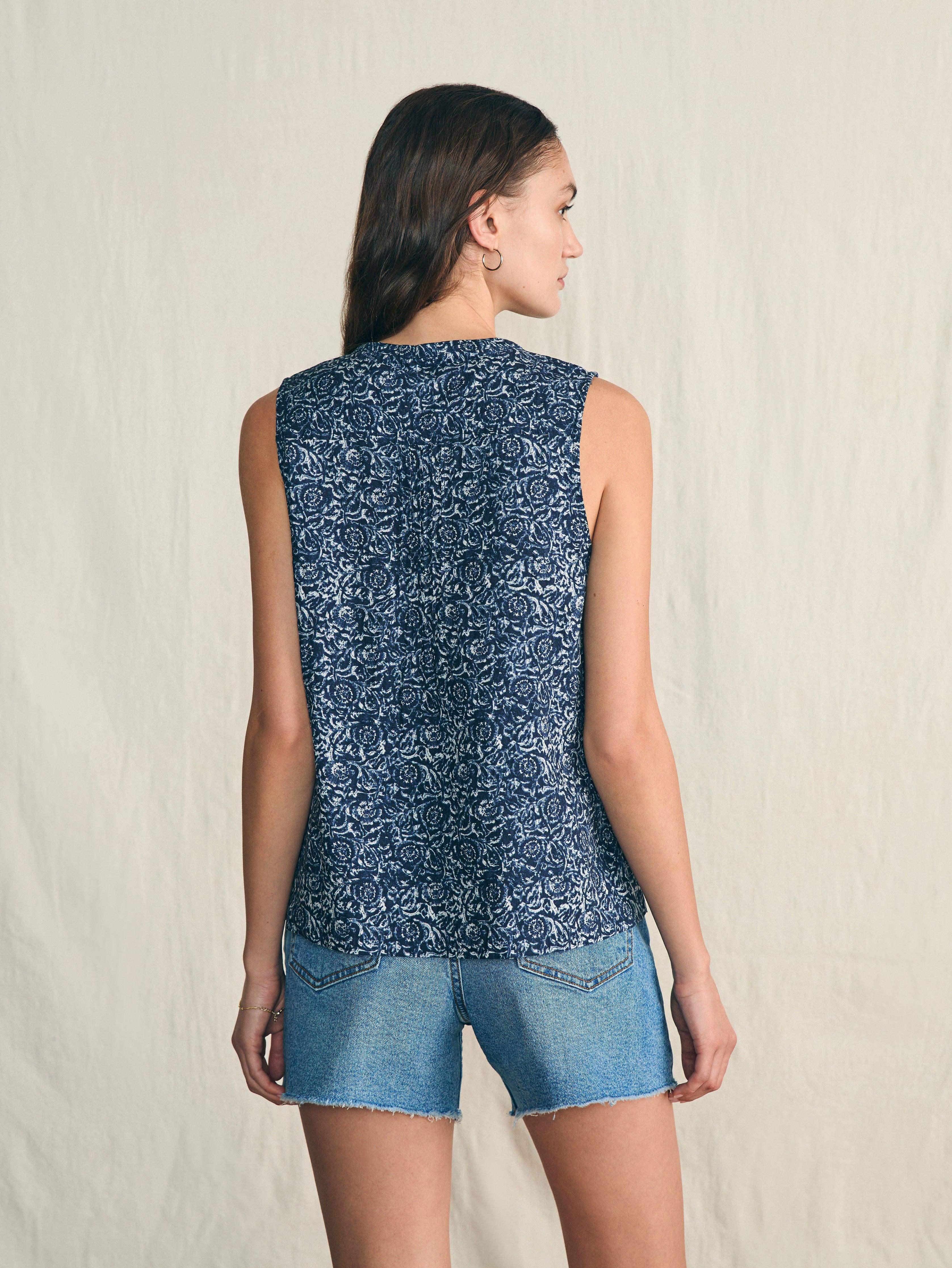 Isha Top - Navy Imma Floral