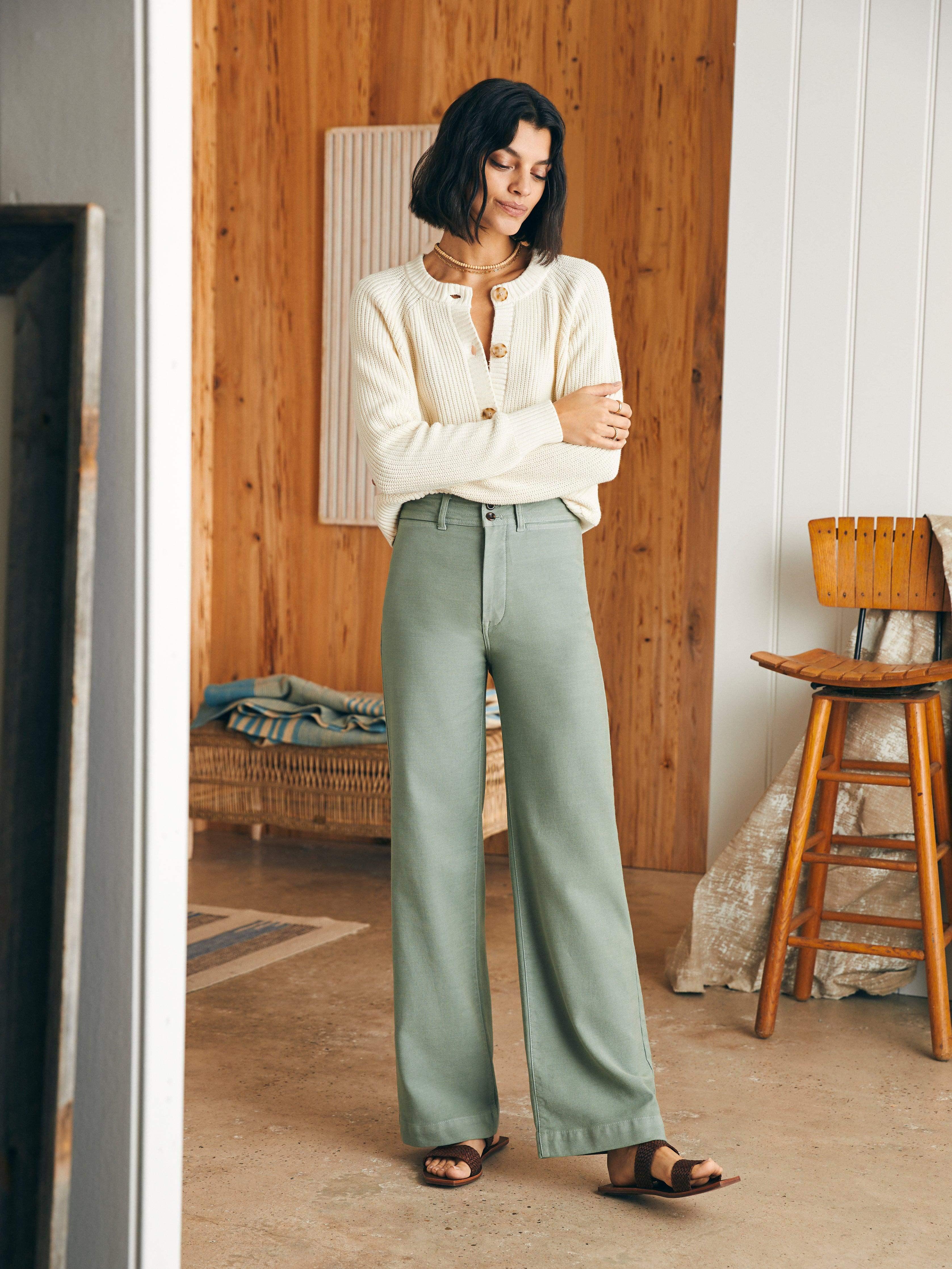 Stretch Terry Harbor Pant - Coastal Sage