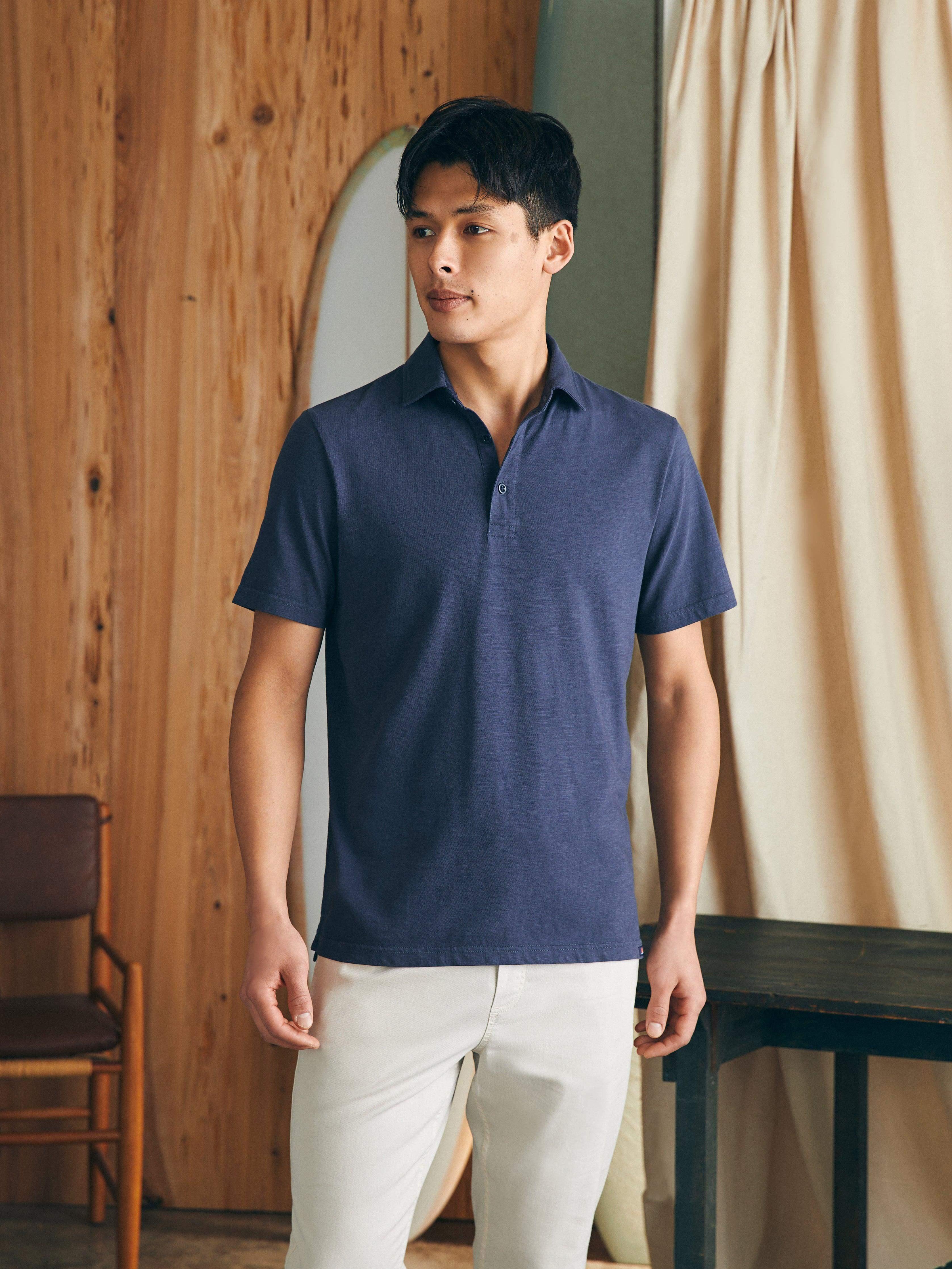 Sunwashed T-Shirt Polo - Dune Navy