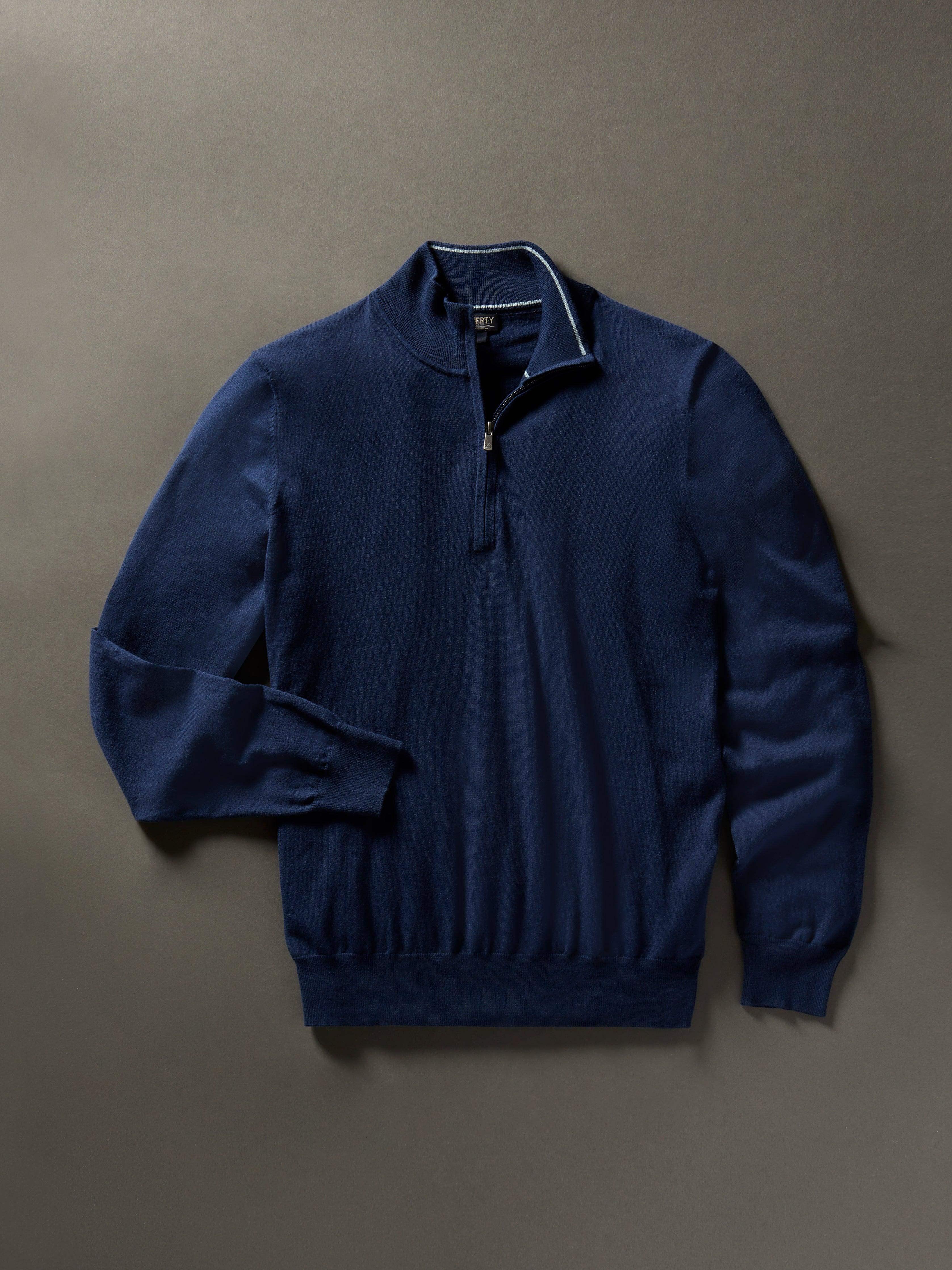 Movement™ Quarter Zip Sweater - Marine Navy Heather