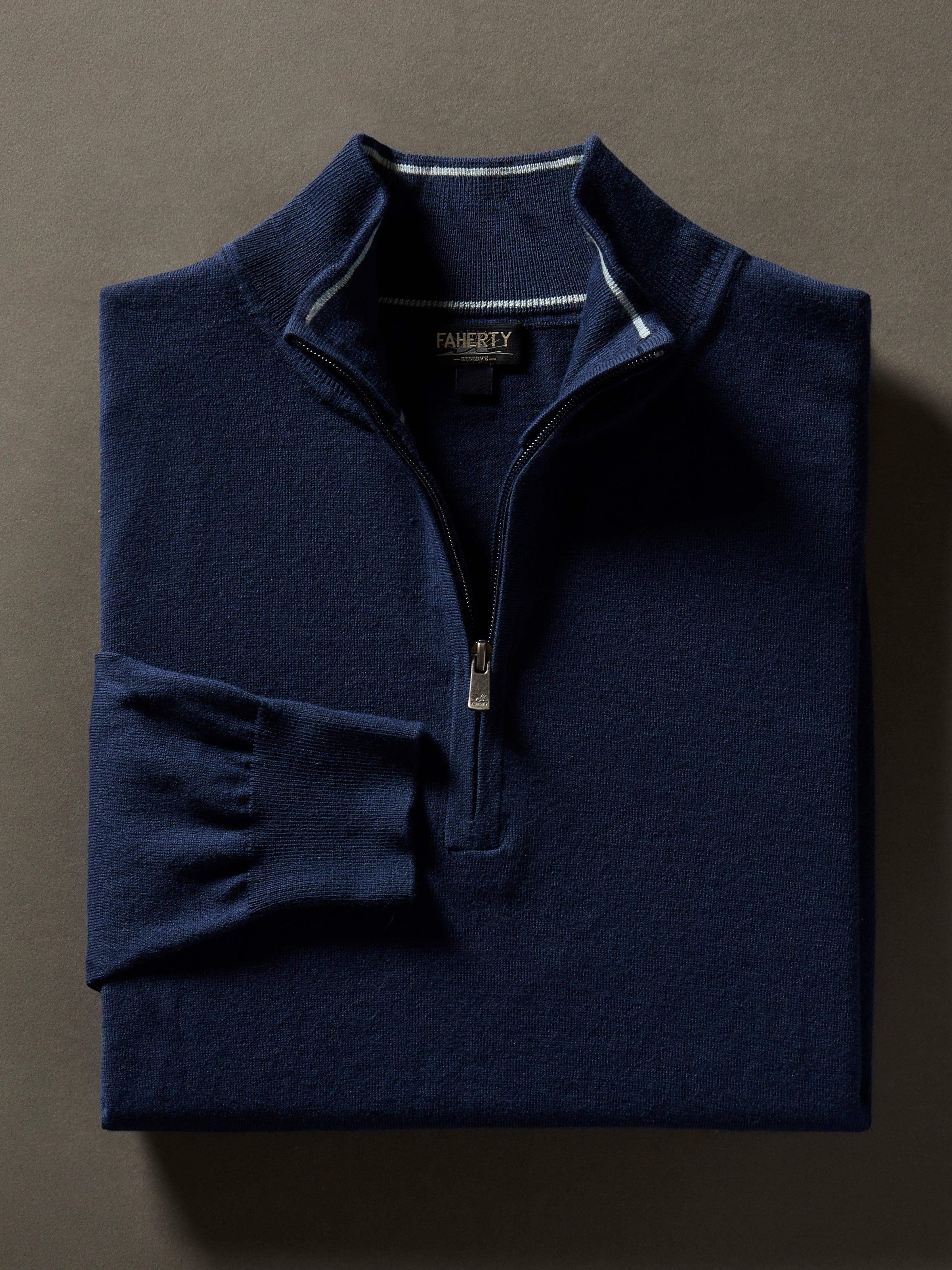 Movement™ Quarter Zip Sweater - Marine Navy Heather