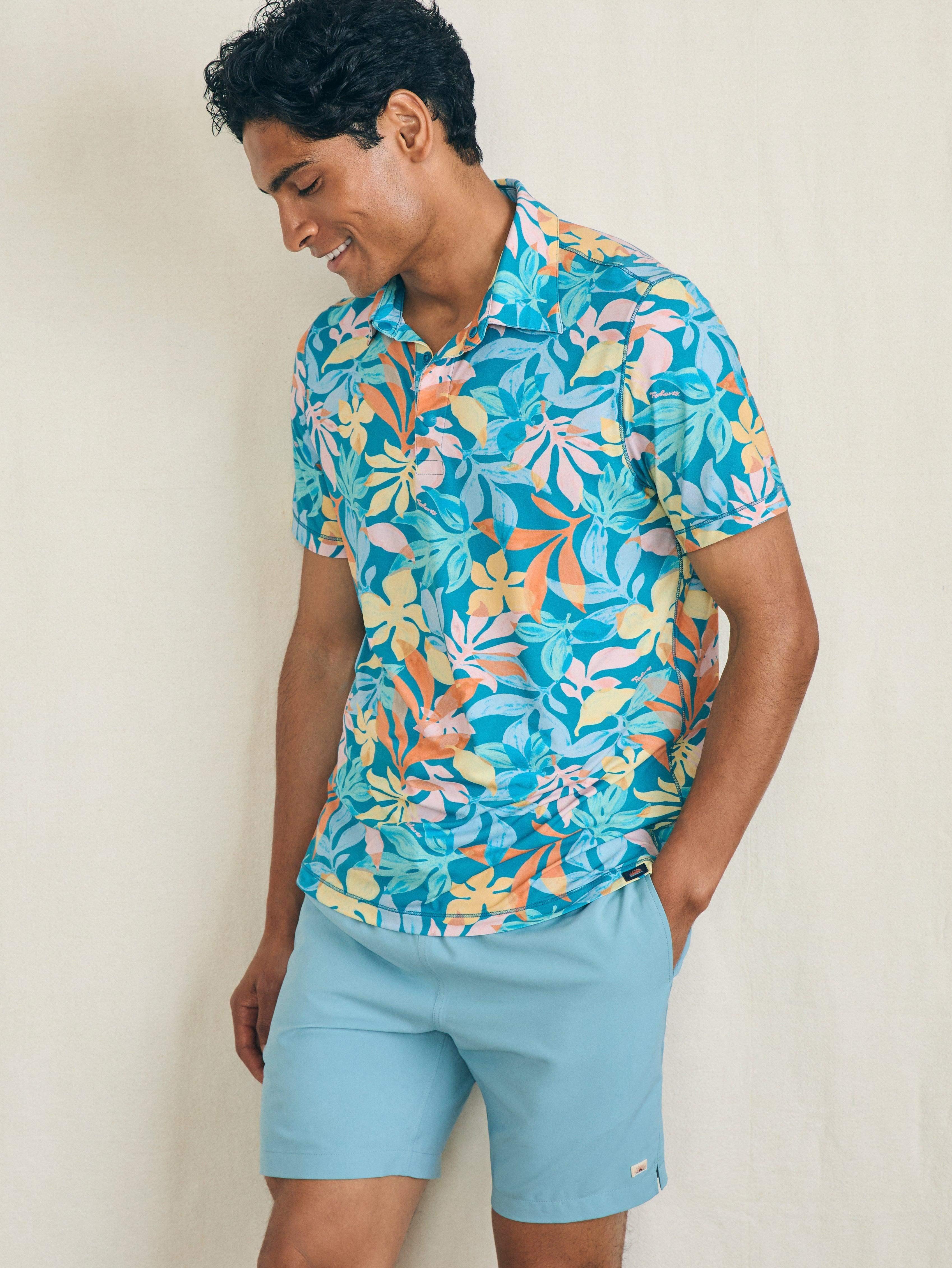 Shorelite Short-Sleeve Tech Polo - Summer Blooms