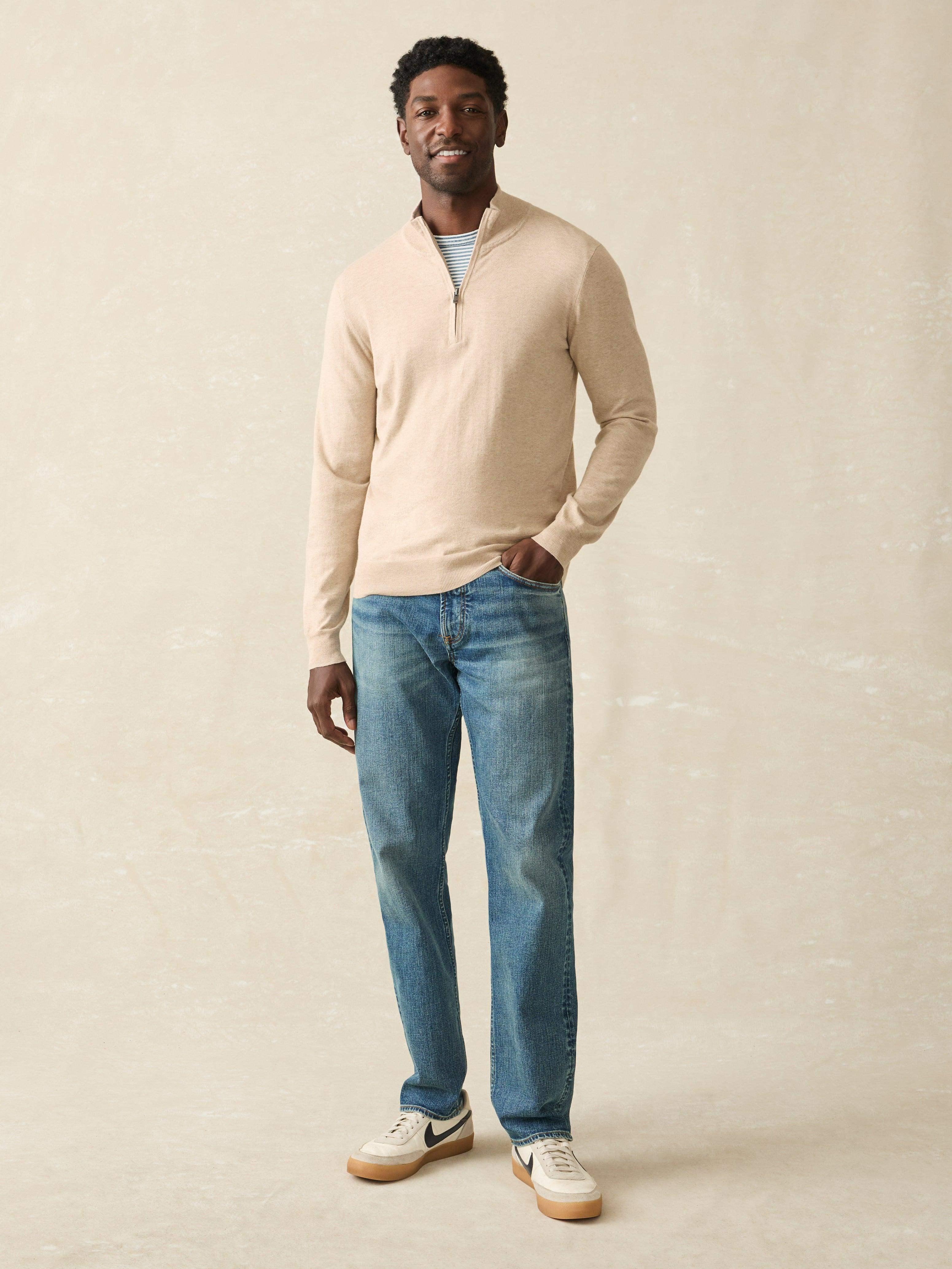 Movement™ Quarter Zip Sweater (Tall) - Soft Dune Heather