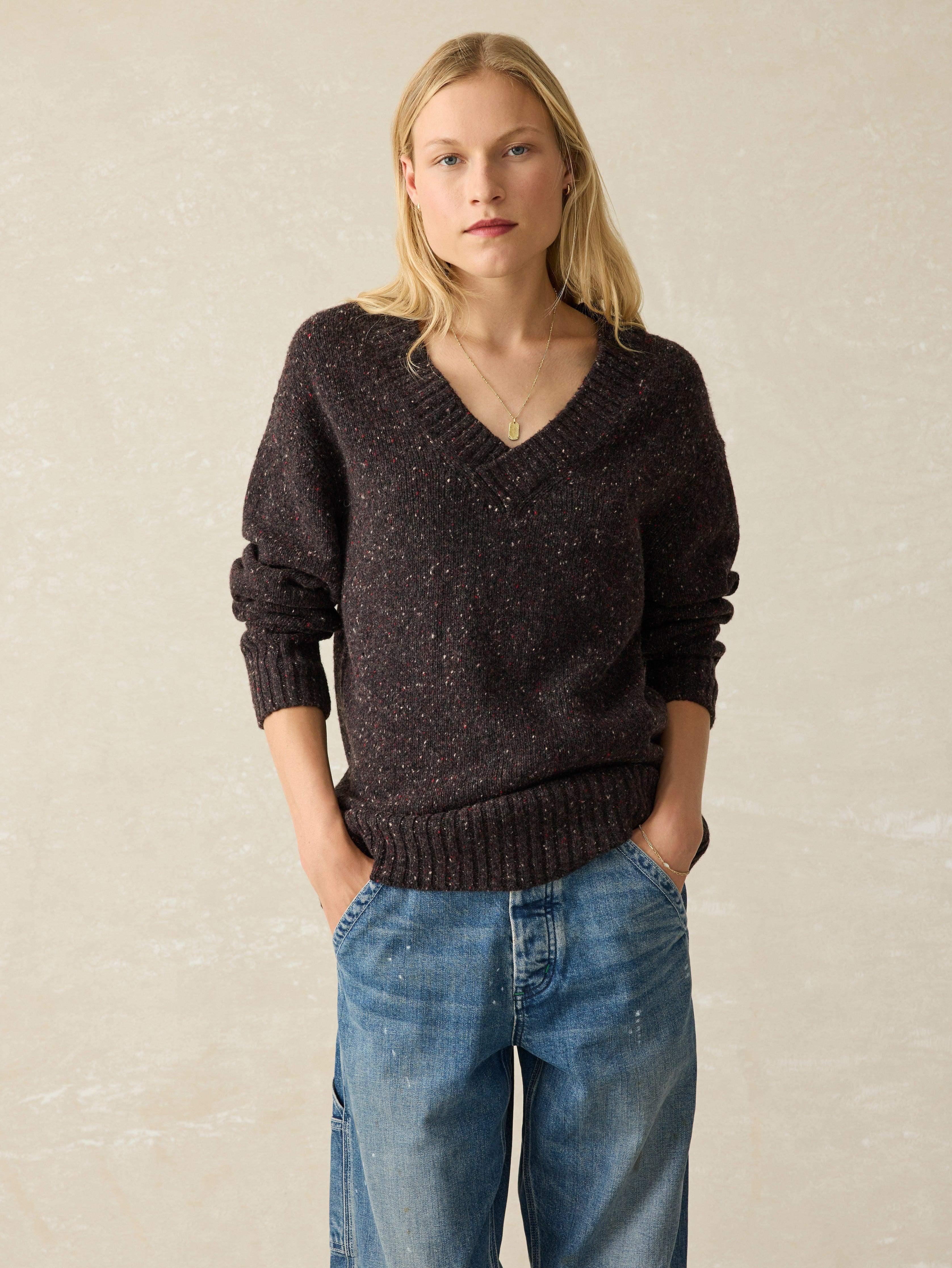 Driftwood Donegal Sweater - Blackberry