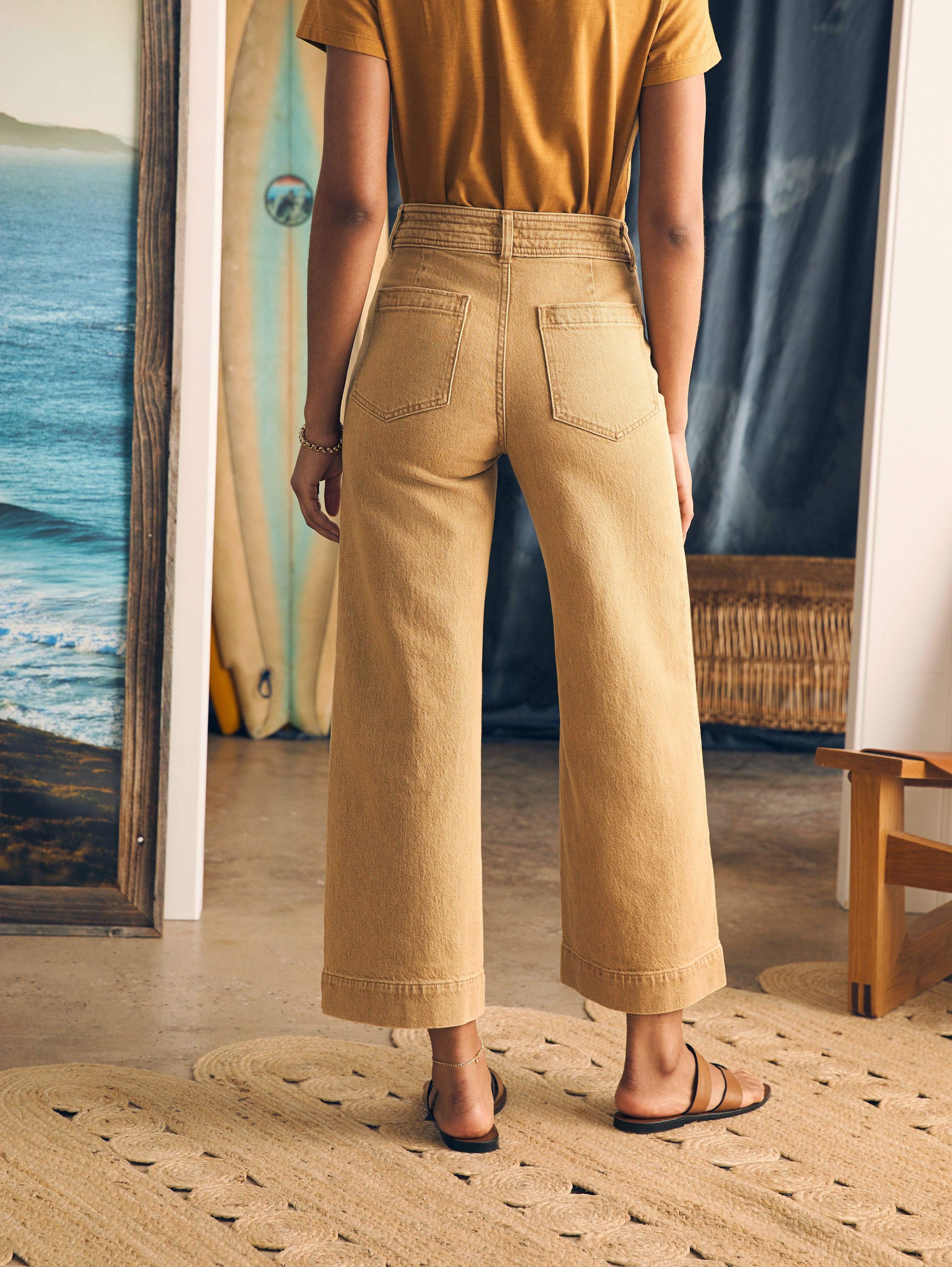 Harbor Crop Jean - Gilded Sand Wash