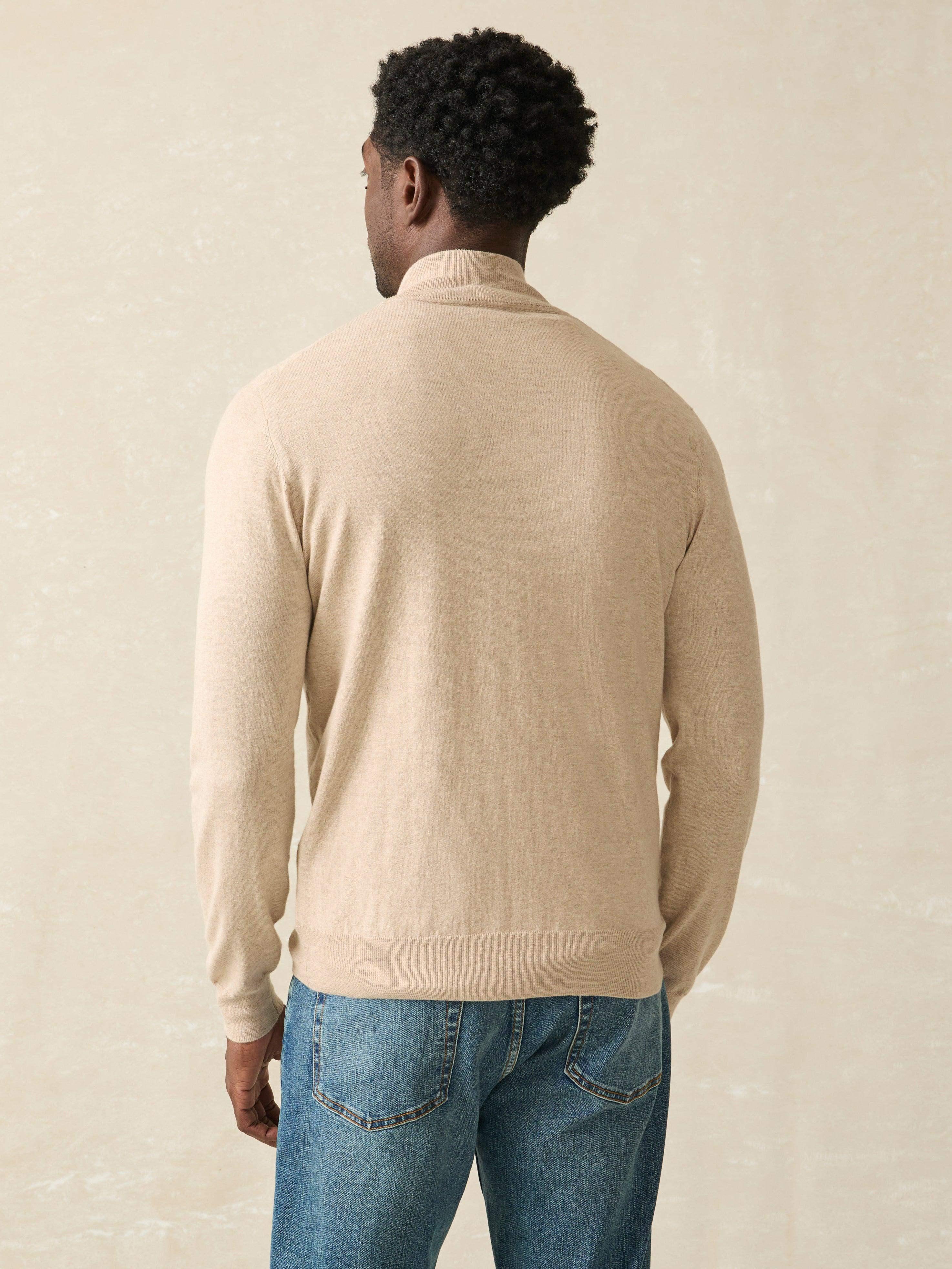 Movement™ Quarter Zip Sweater - Soft Dune Heather