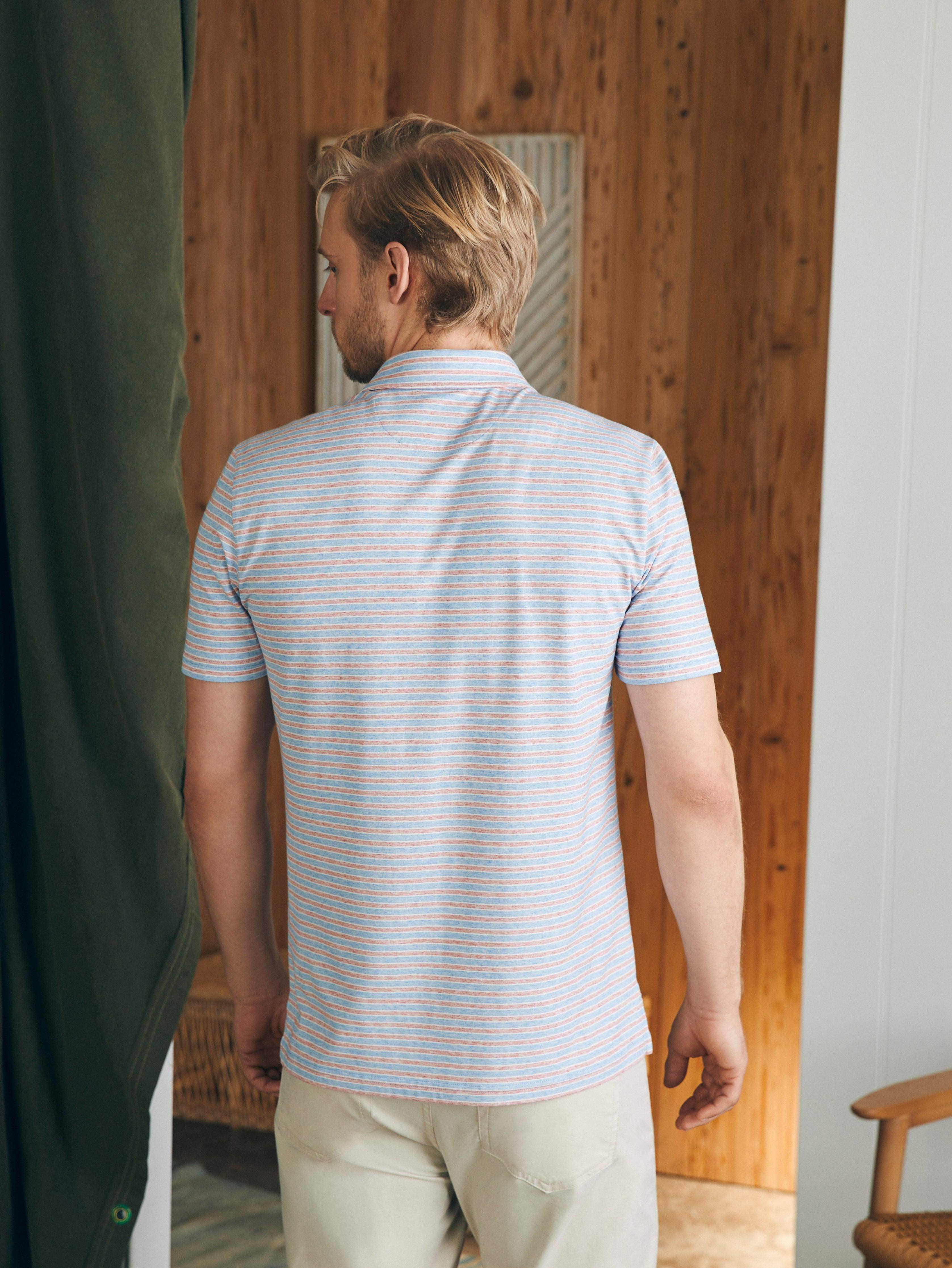 Movement™ Short-Sleeve Polo Shirt - Horizon Line Stripe