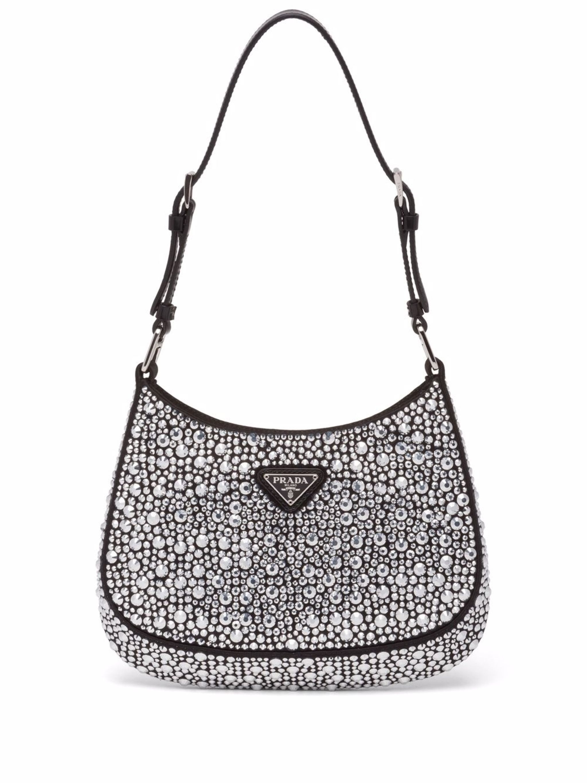 Cleo crystal-embellished shoulder bag