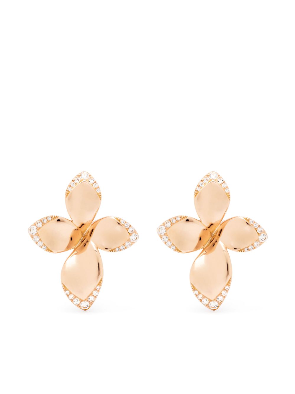 18kt rose gold and diamond Giardini Segreti earrings