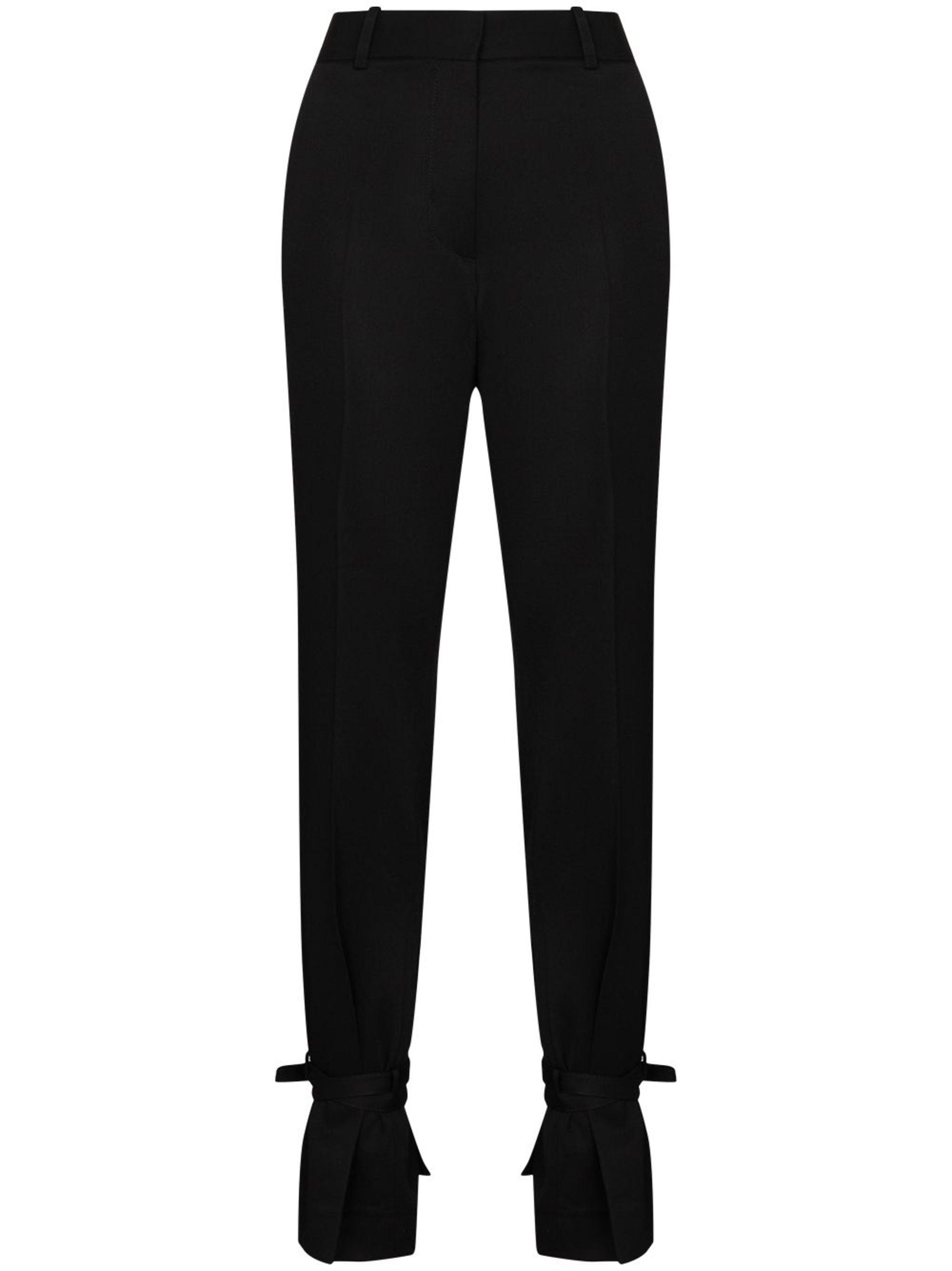 tie hem slim fit trousers