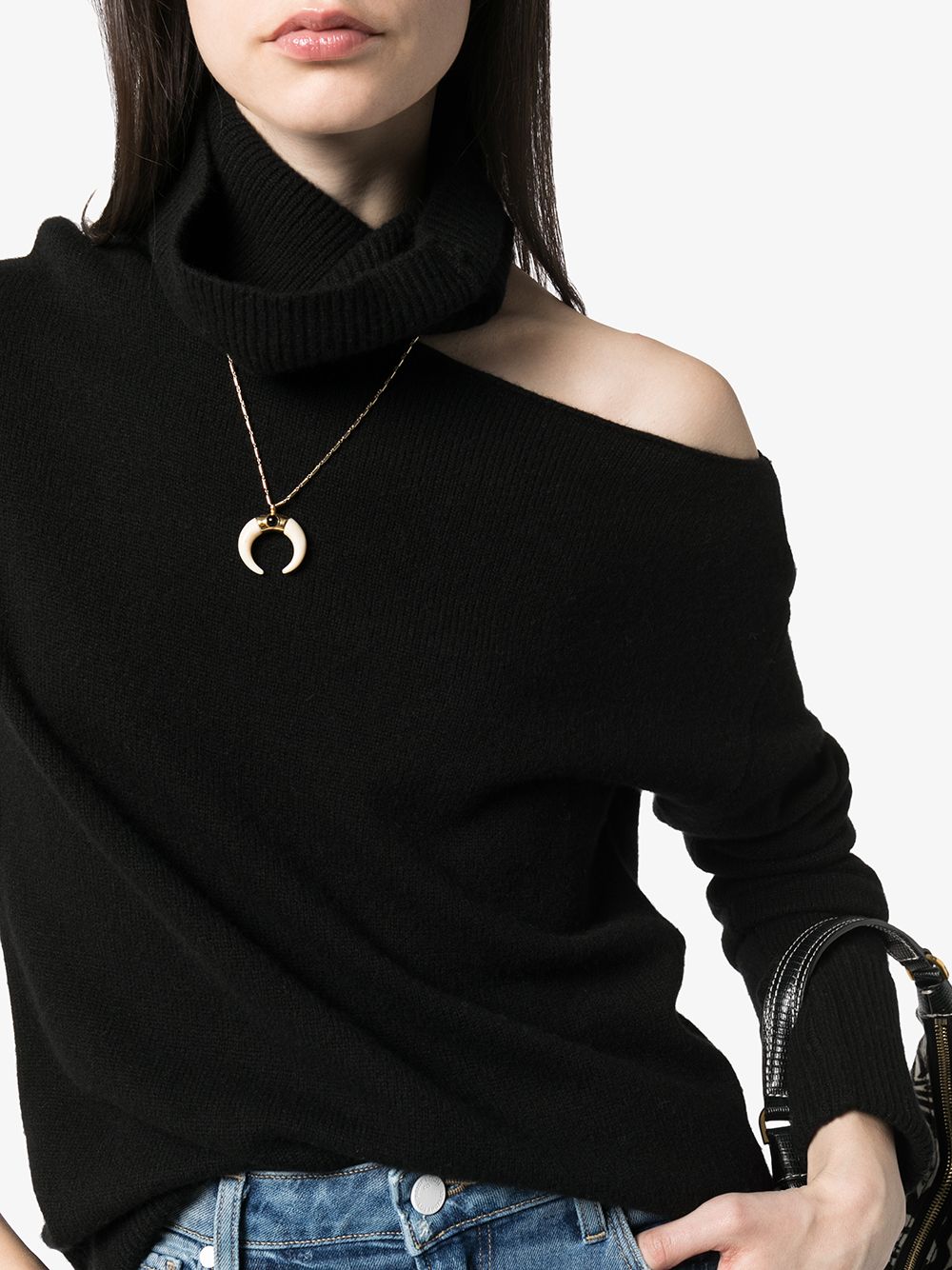 Raundi cold-shoulder turtleneck sweater