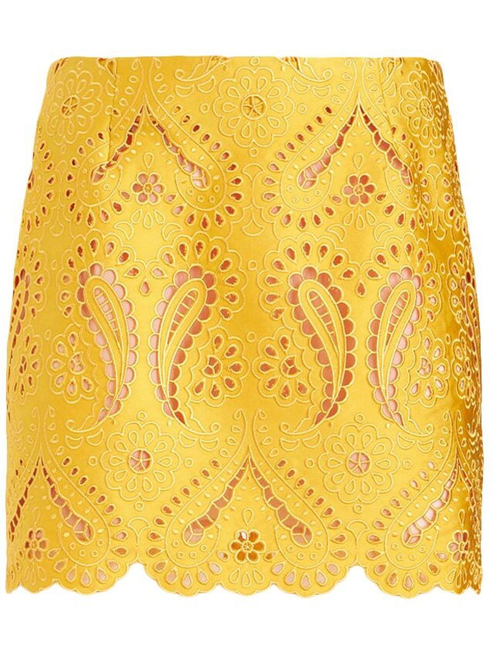 embroidered design mini skirt