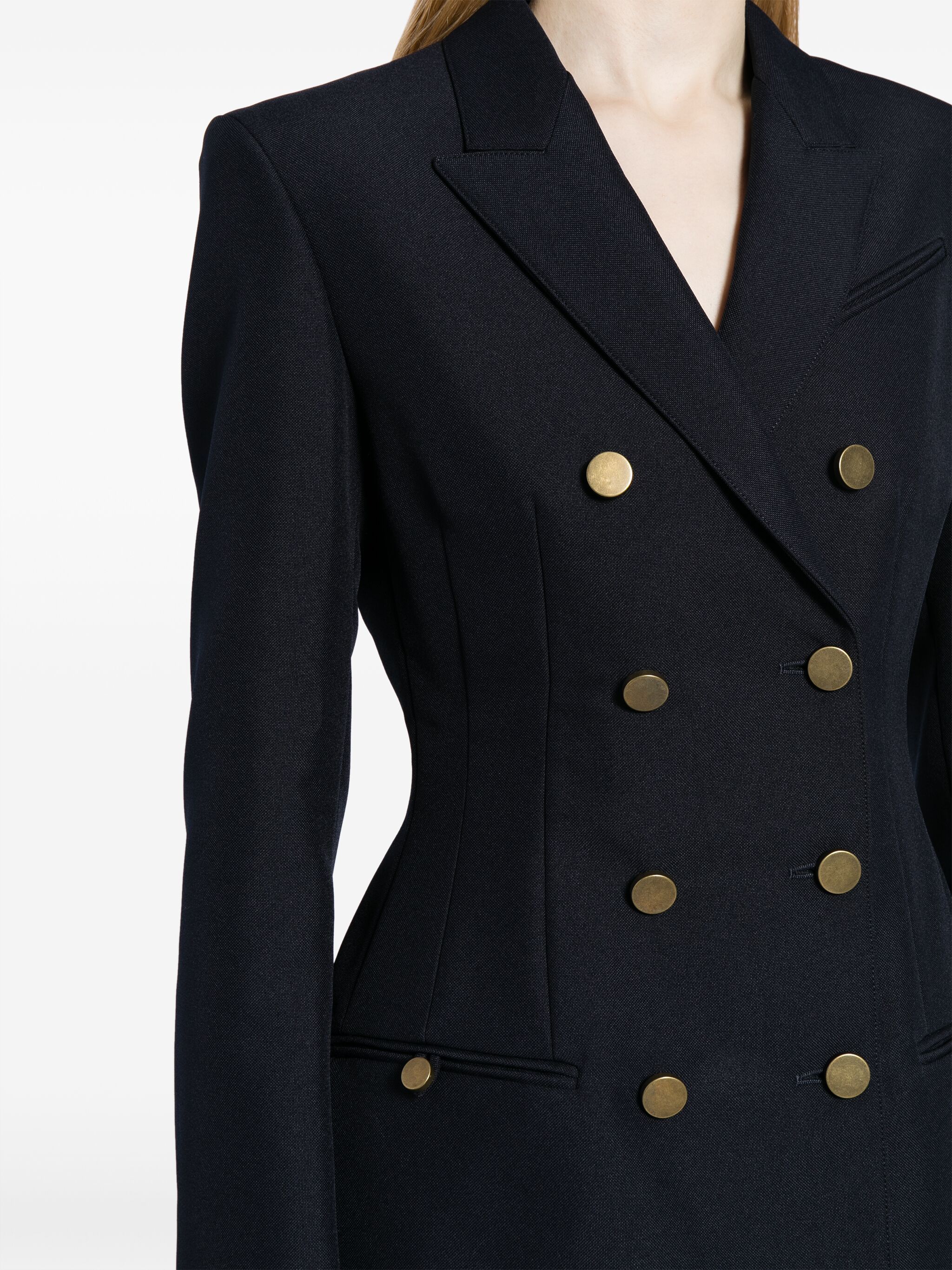 peak-lapels double-breasted blazer 