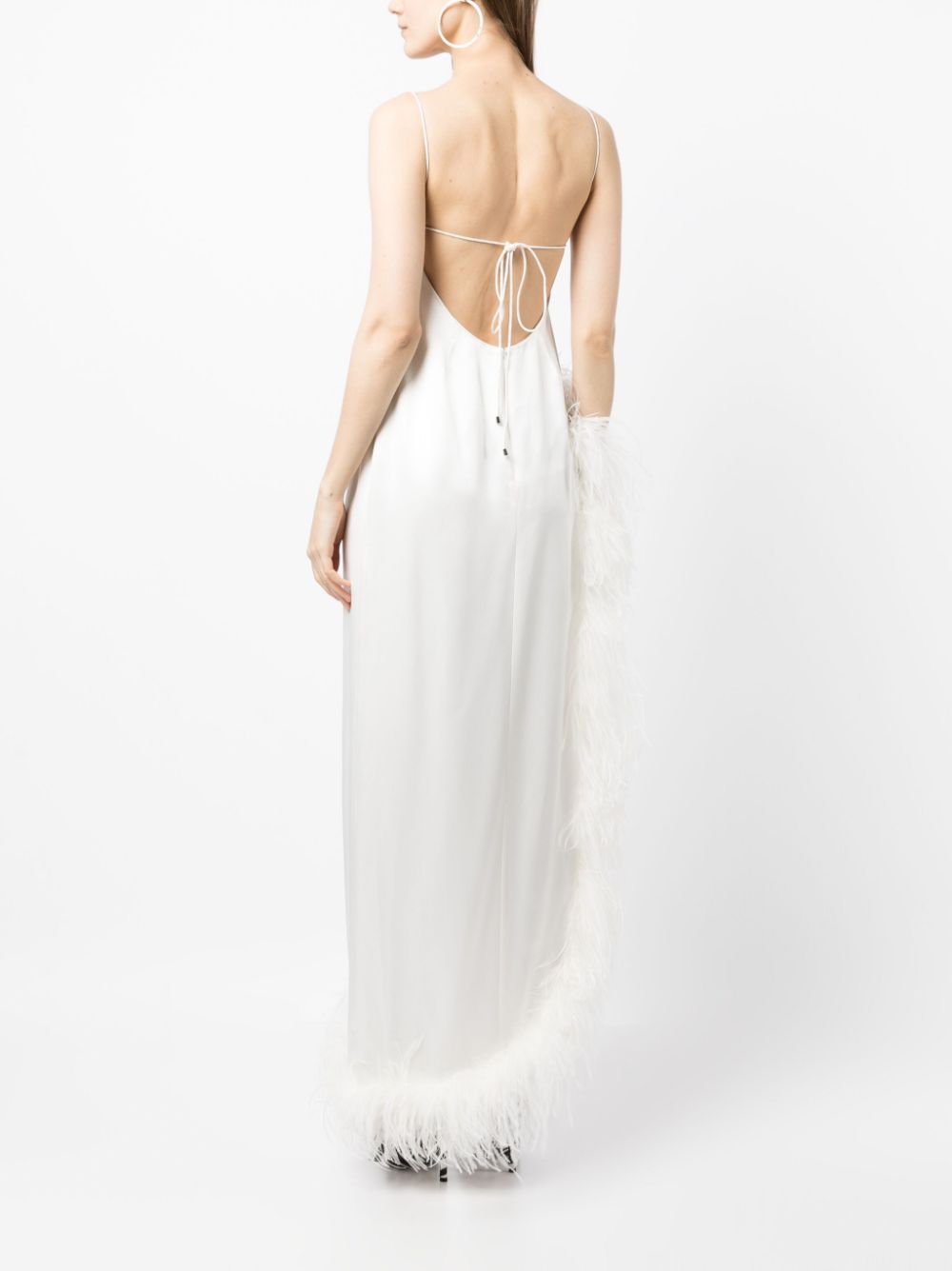 Priscilla feather long dress