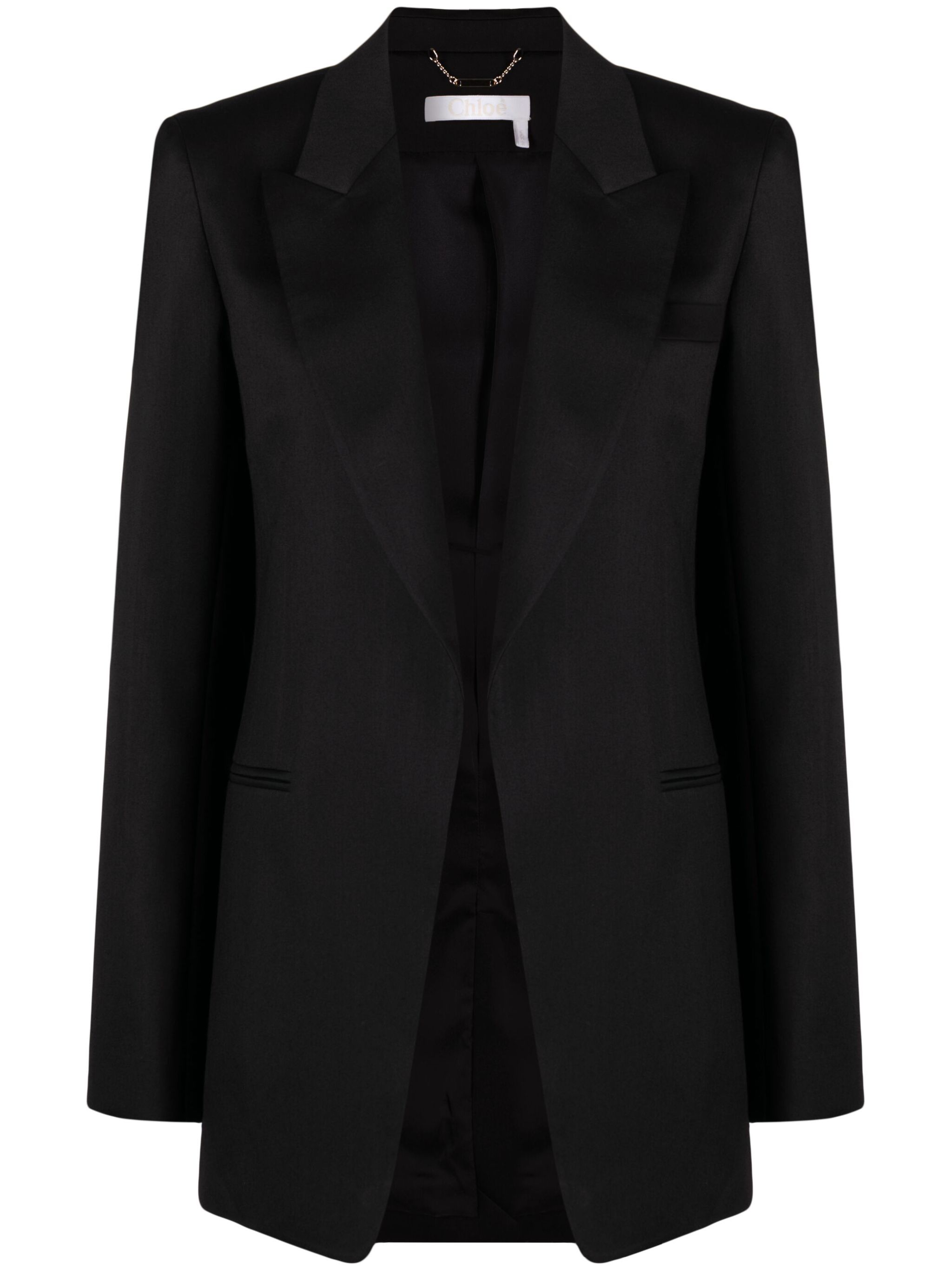 single-breasted tuxedo blazer