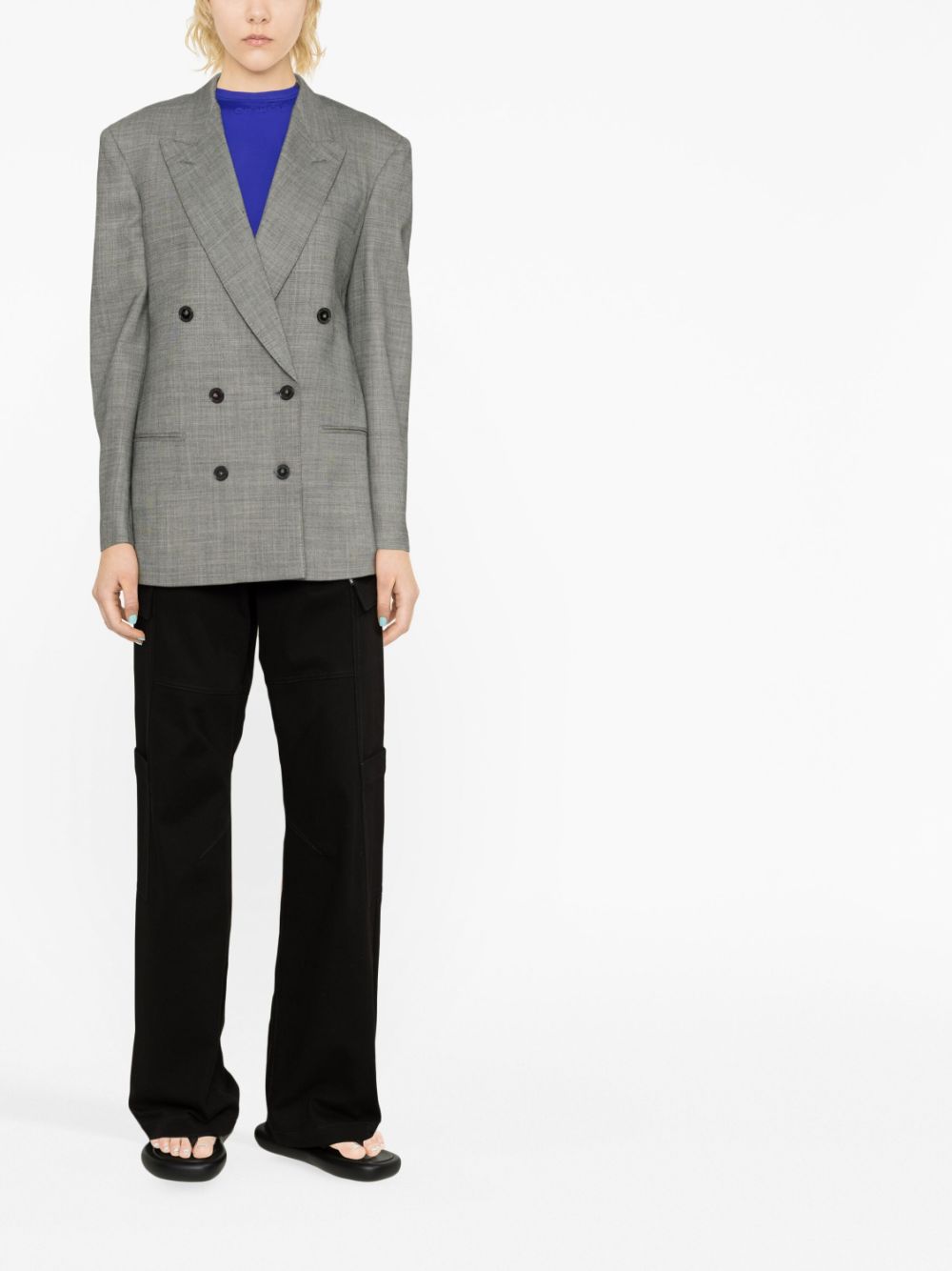 peak-lapels double-breasted blazer