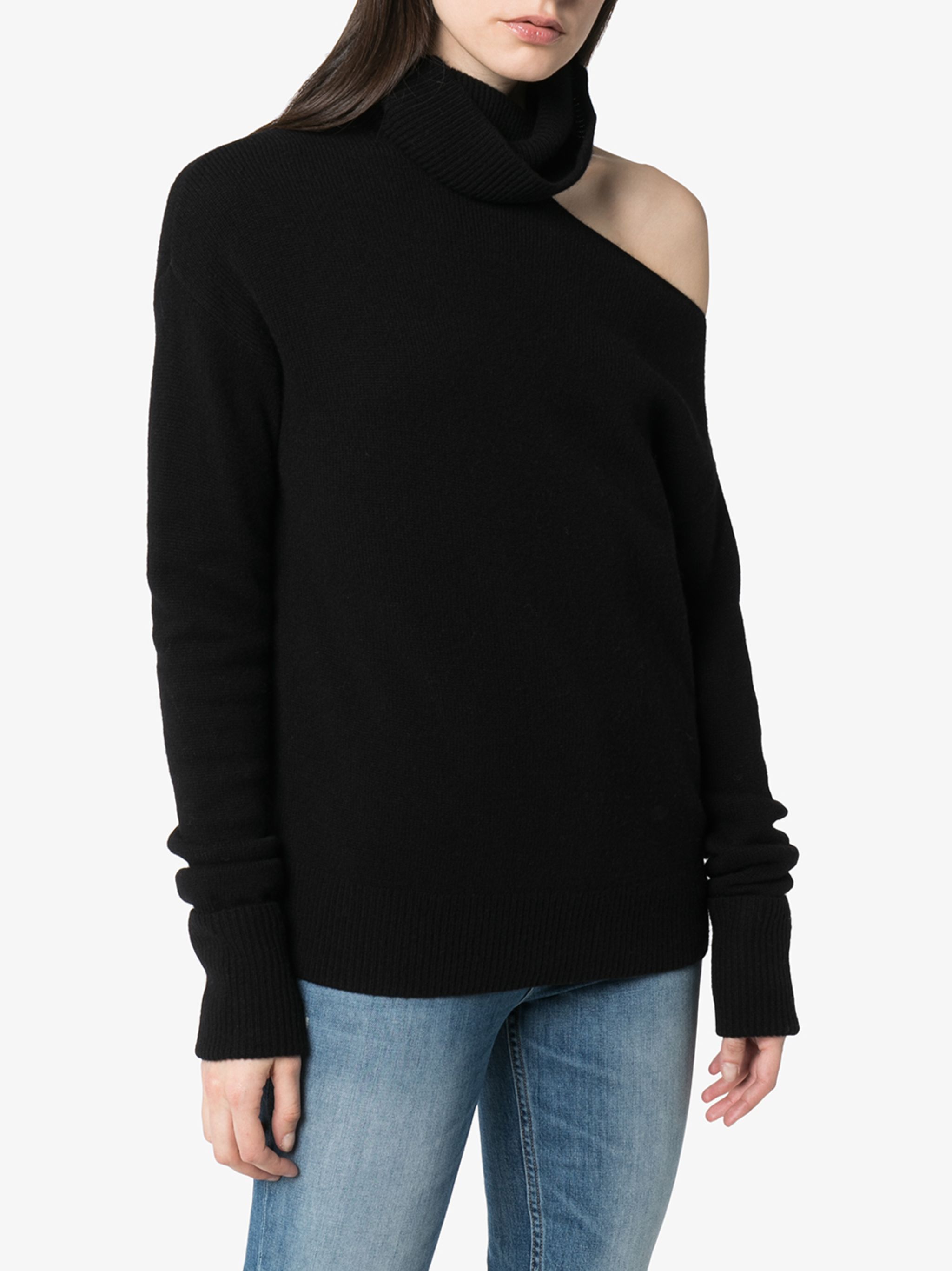 Raundi cold-shoulder turtleneck sweater