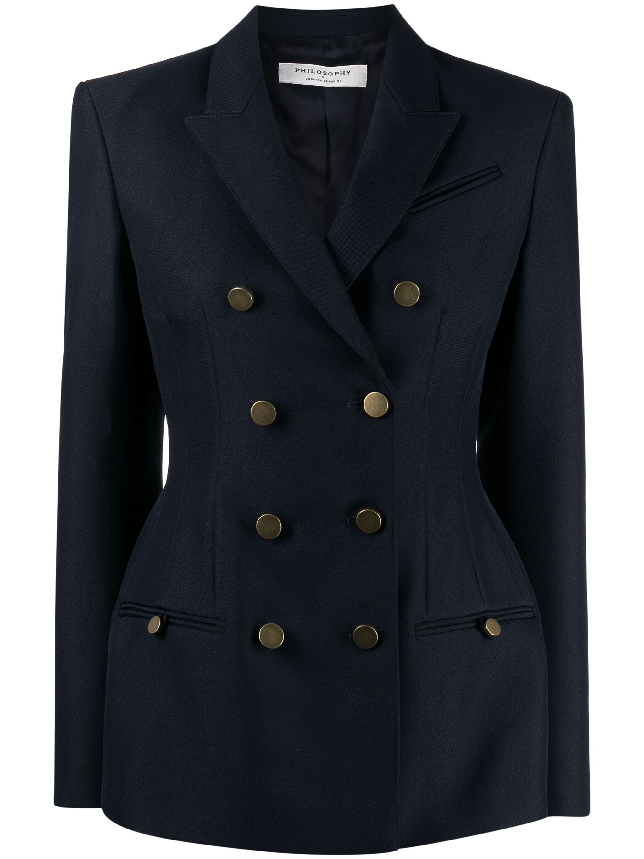 peak-lapels double-breasted blazer 